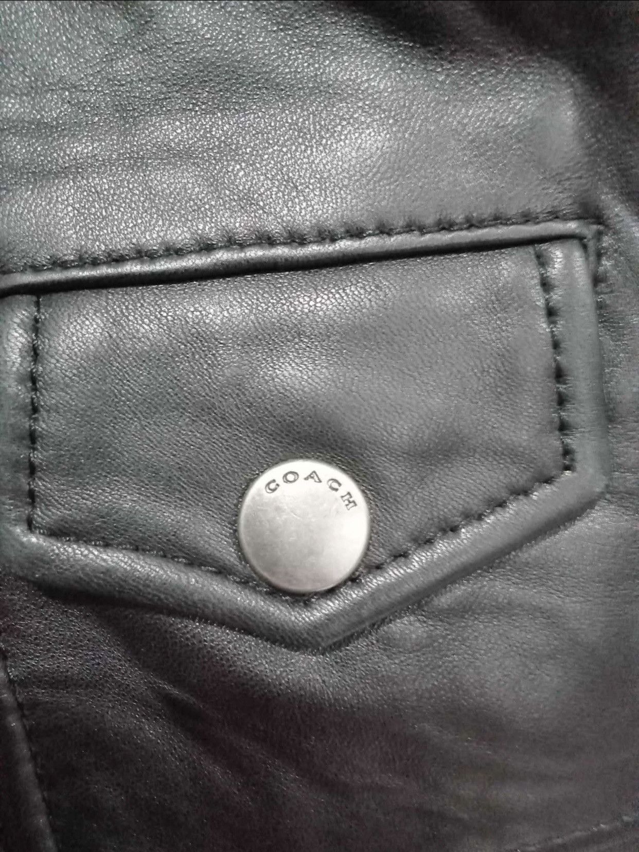 Coach Coach Moto Leather Jacket Size L / US 10 / IT 46 - 7 Thumbnail