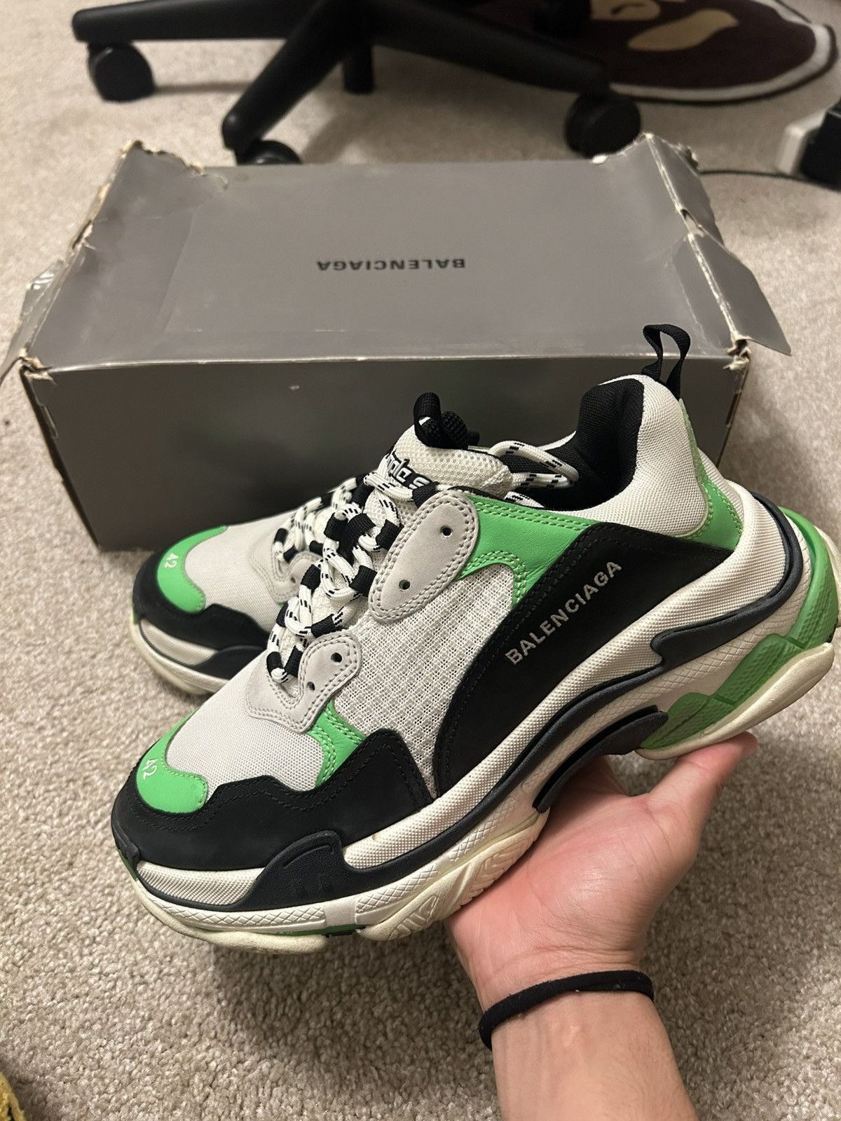 Balenciaga Triple S “Green Black”
