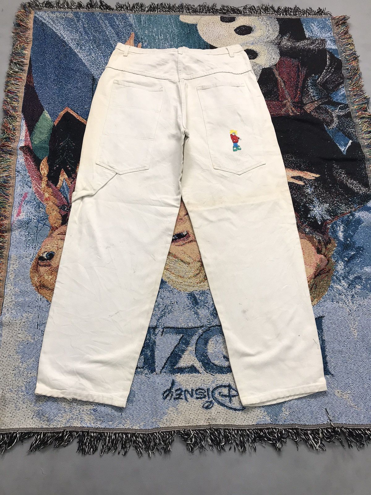 Vintage Vintage hip hop big pocket embroidered baggy denim Size US 36 / EU 52 - 1 Thumbnail