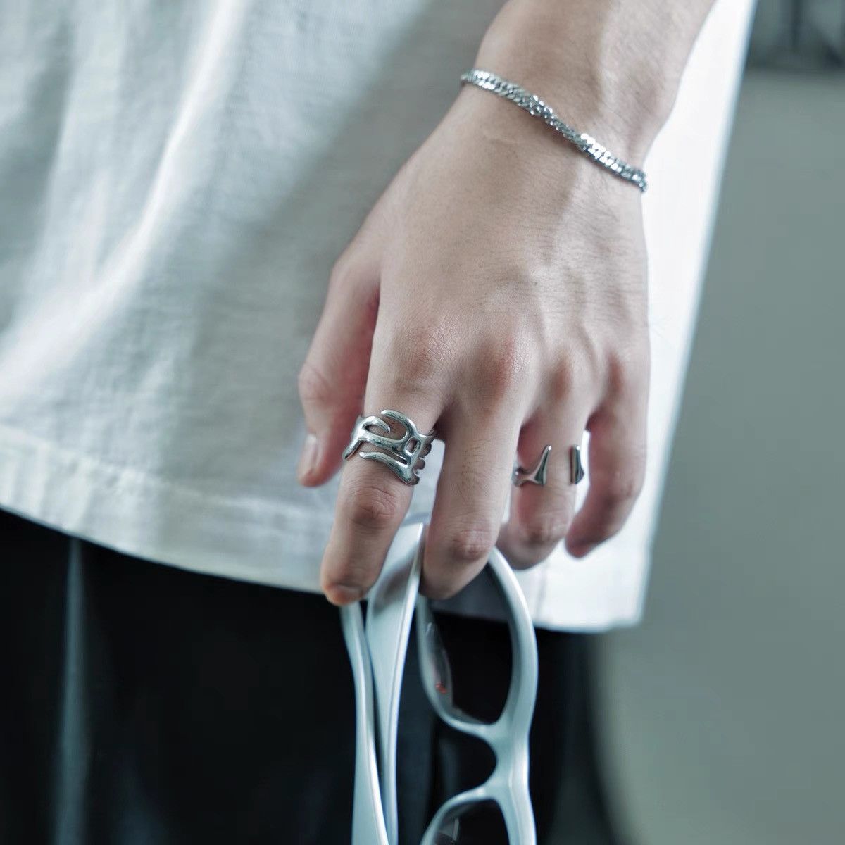 Japanese Brand × Vintage Retro punk rings Size ONE SIZE - 2 Thumbnail