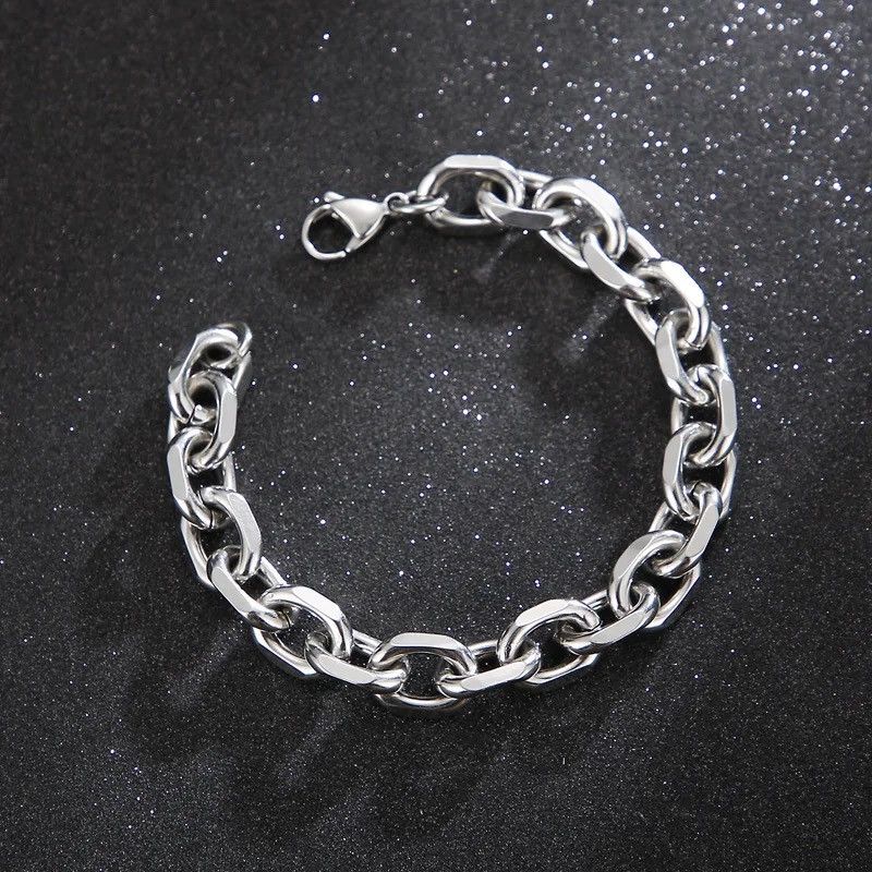 Jewelry × Vintage Curb Cuba O-chain Simple Stainless Steel Bracelet Size ONE SIZE - 1 Preview