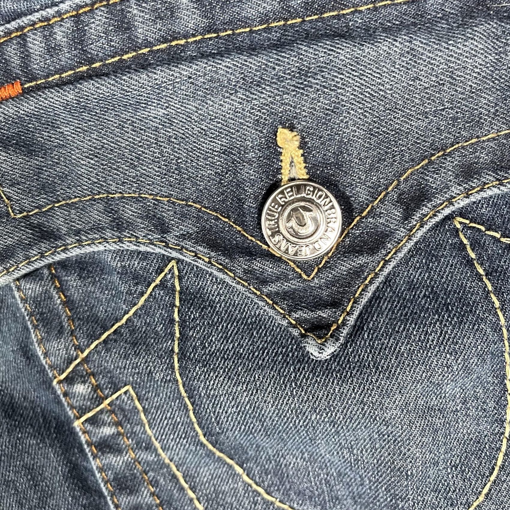 True Religion True Religion Jeans Mens 37x33 Blue Skinny W/Flap Slim Fit Medium Wash Denim Jeans Mens 37 in Blue Skinny W/Flap Size US 36 / EU 52 - 6 Thumbnail