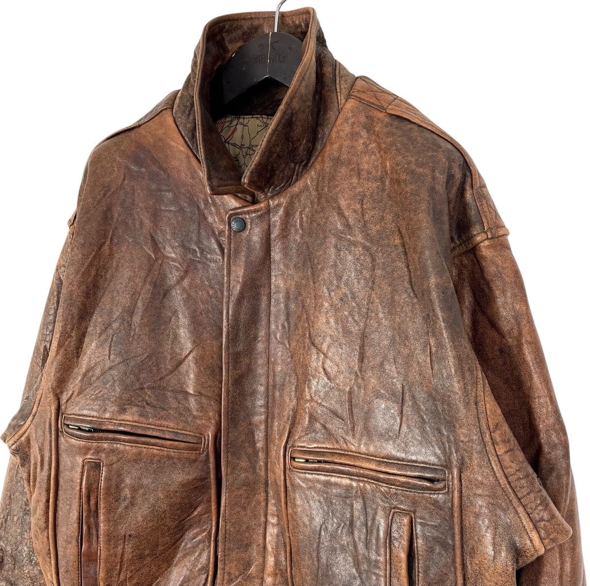 Vintage Vintage Action House by Kotobuki Flight Leather Jacket Size US XL / EU 56 / 4 - 2 Thumbnail