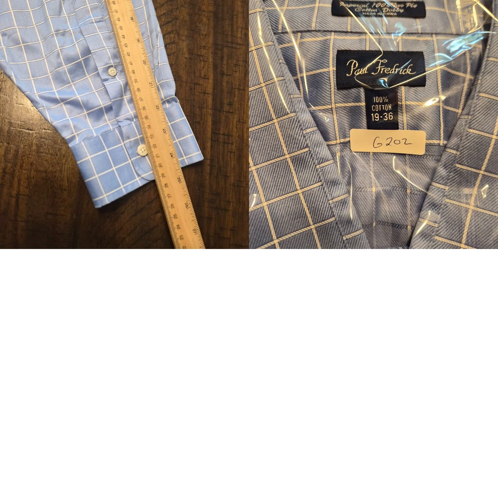 Vintage VINTAGE Paul Frederick Two Ply 100% Cotton Check Long Sleeve Shirt Mens Size 19 G202 Size US XXL / EU 58 / 5 - 8 Thumbnail