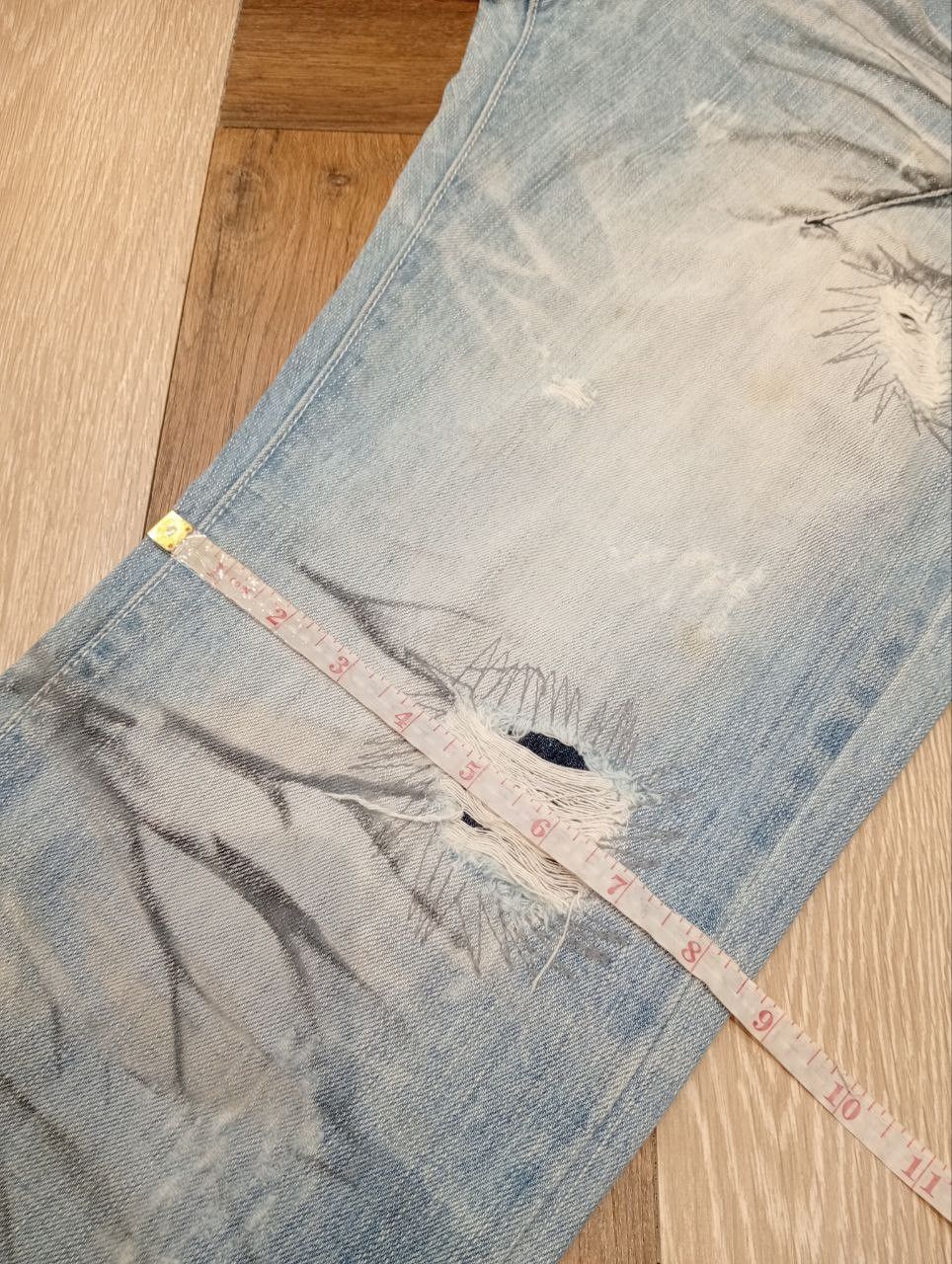 semanticdesign SEMANTIC DESIGN JAPAN LIGHT BLUE DISTRESSED DENIM PANTS Size US 32 / EU 48 - 16 Thumbnail