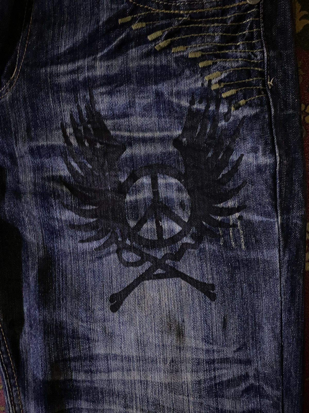 If Six Was Nine Vintage Japanese Brand ENERGY Distressed Denim Punk Style Size US 32 / EU 48 - 4 Thumbnail