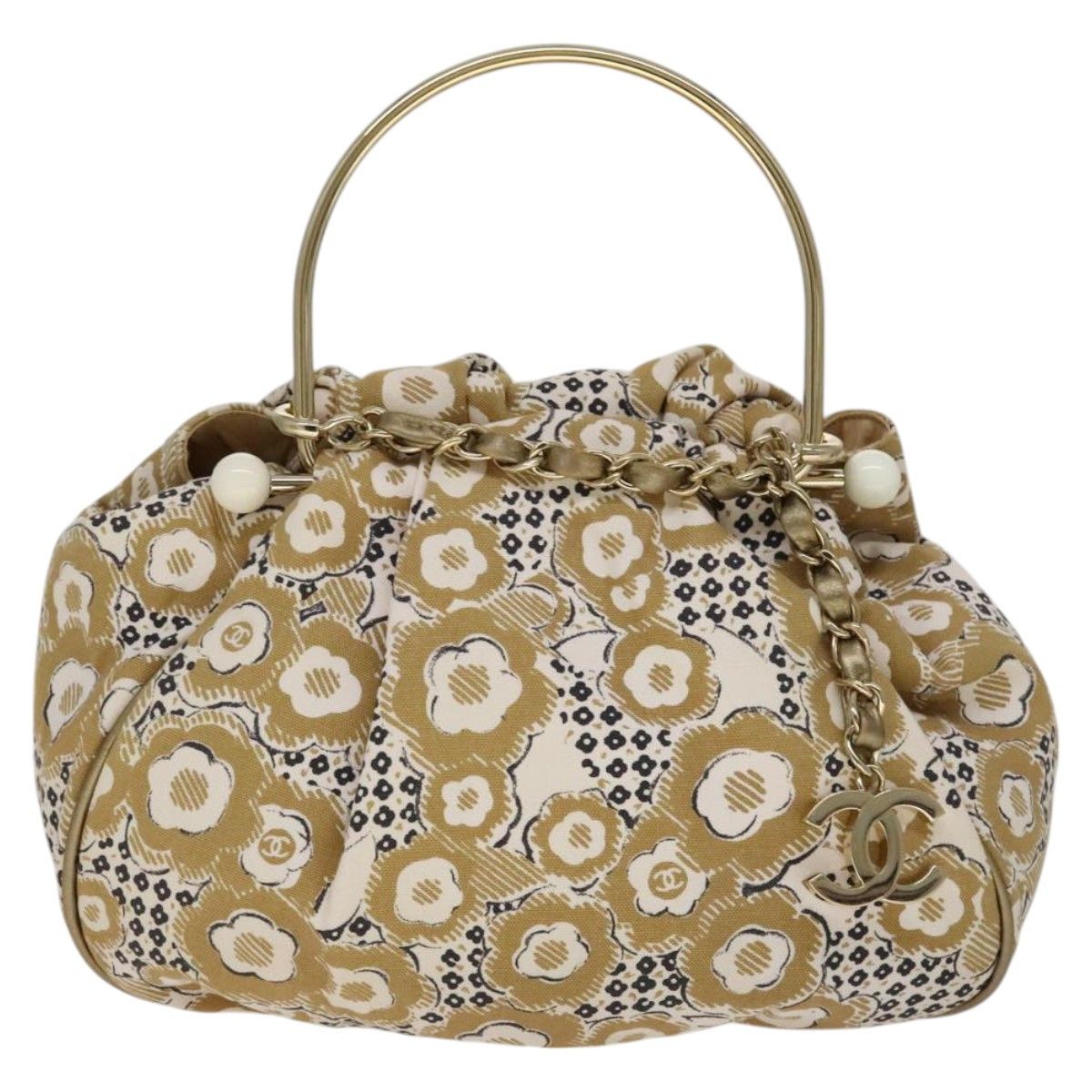 Chanel Camélia Beige Canvas Handbag (Pre-Owned) Size ONE SIZE - 1 Thumbnail