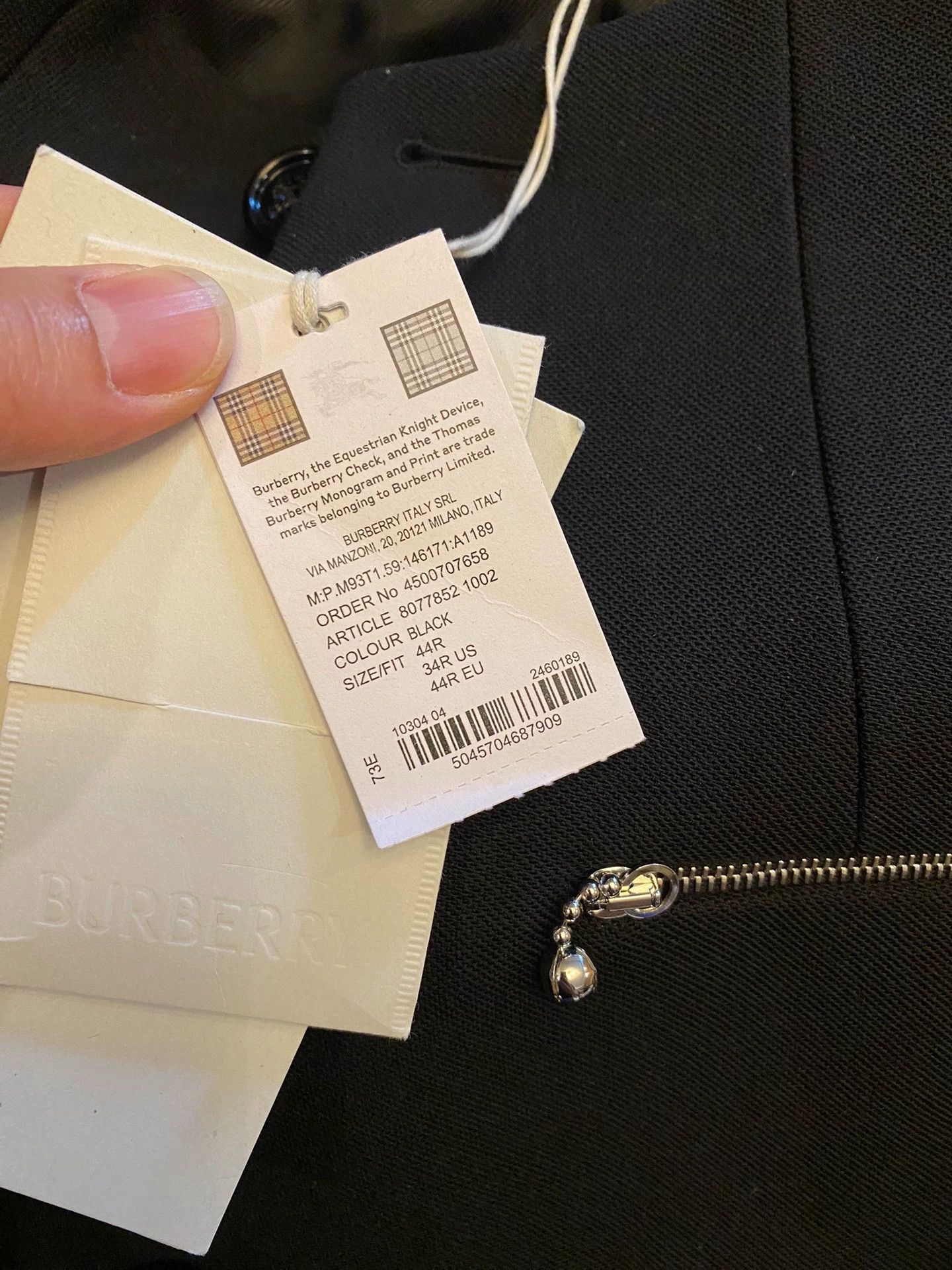 Burberry Burberry Collarless Heavyweight Wool Blazer Black Size 44R - 5 Thumbnail
