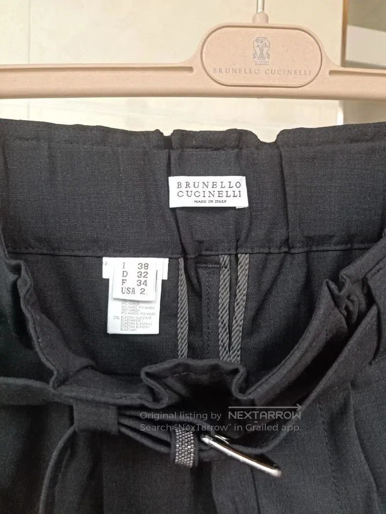 Brunello Cucinelli Brunello Cucinelli Black Slim Trousers. Size US 38 / EU 54 - 3 Thumbnail