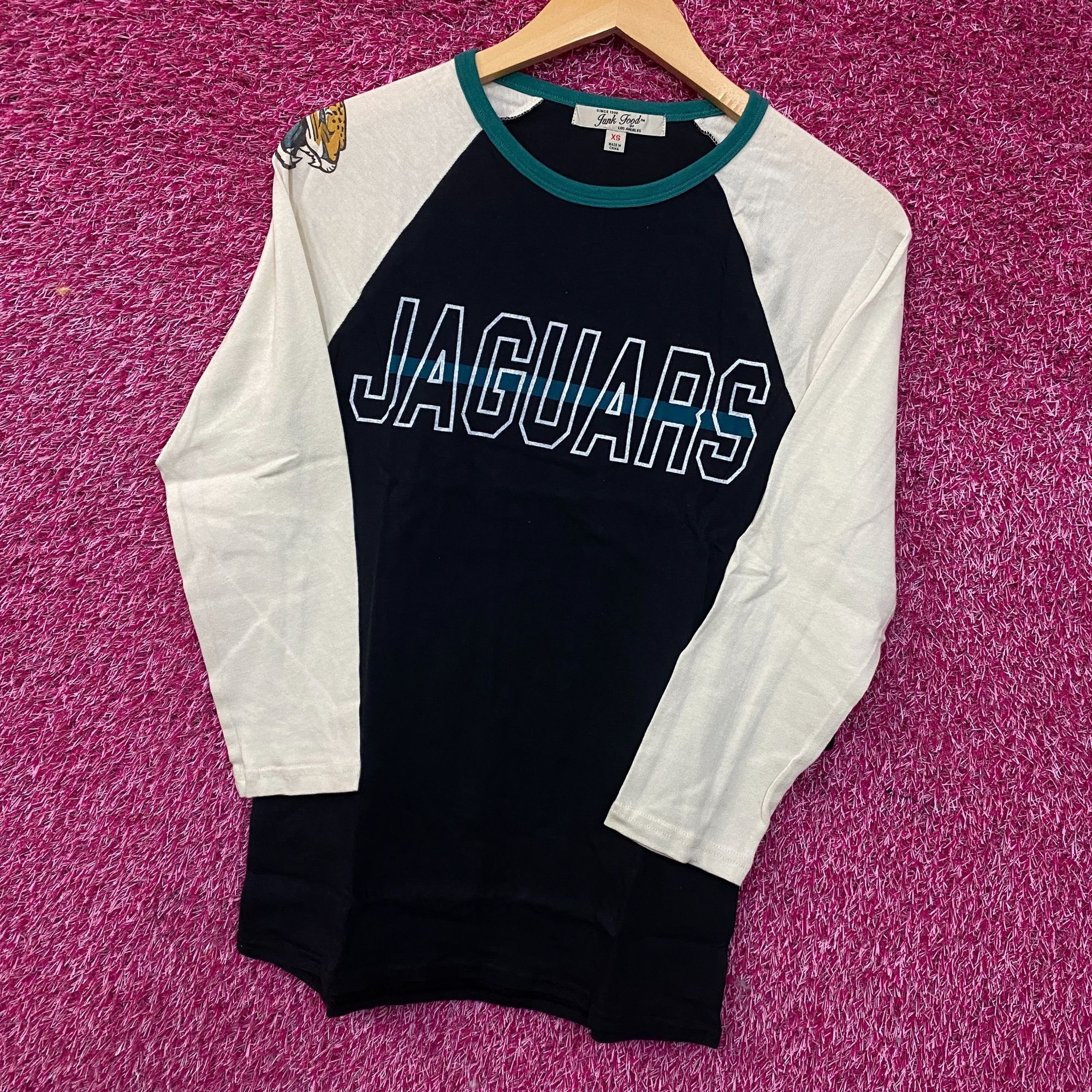 Junk Food Junk Food NFL Jacksonville Jaguars 3/4 Long Sleeve Raglan T- Size US XS / EU 42 / 0 - 3 Thumbnail