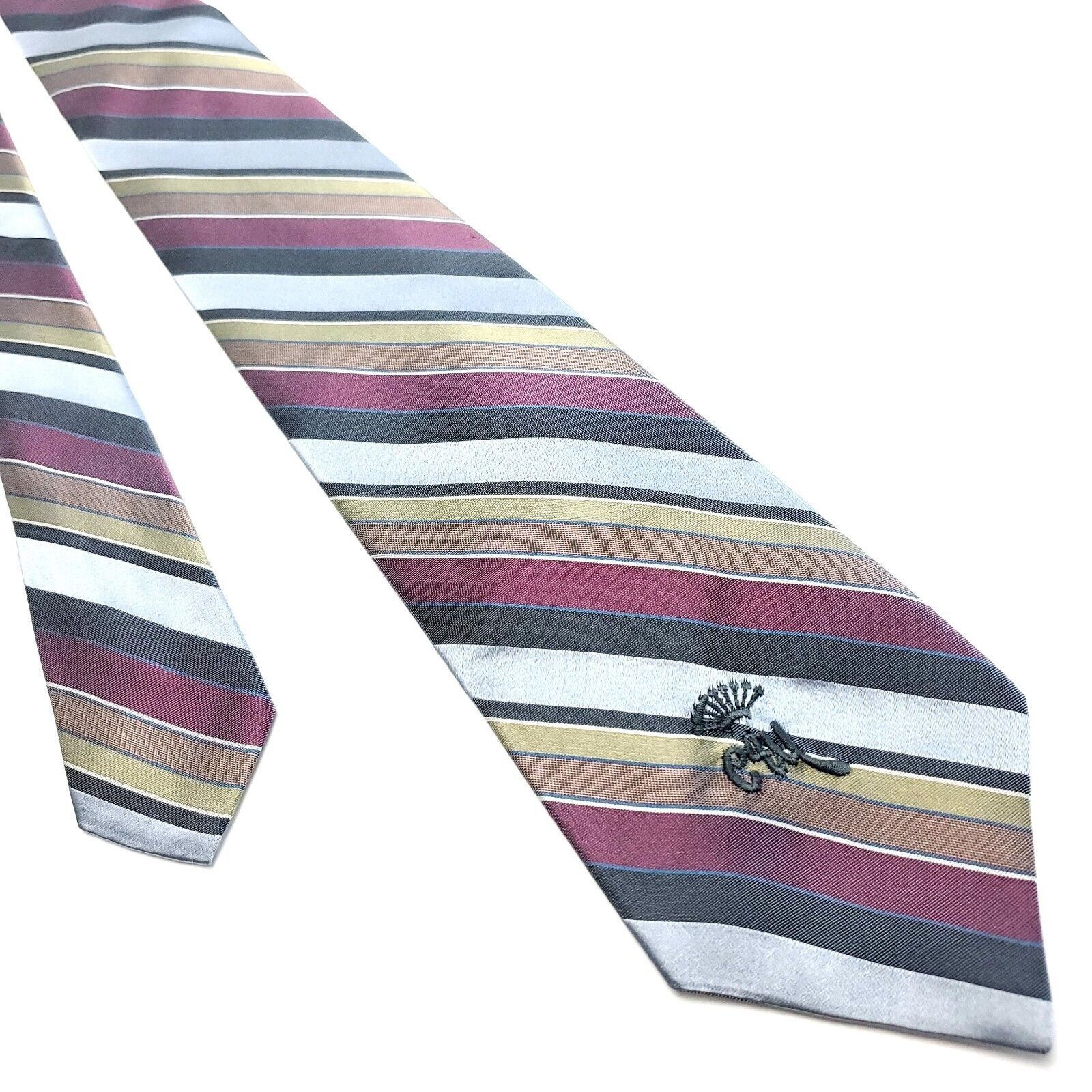 Countess Mara Countess Mara Red Orange Multi Colored Silk Tie Woven Short Size ONE SIZE - 1 Thumbnail