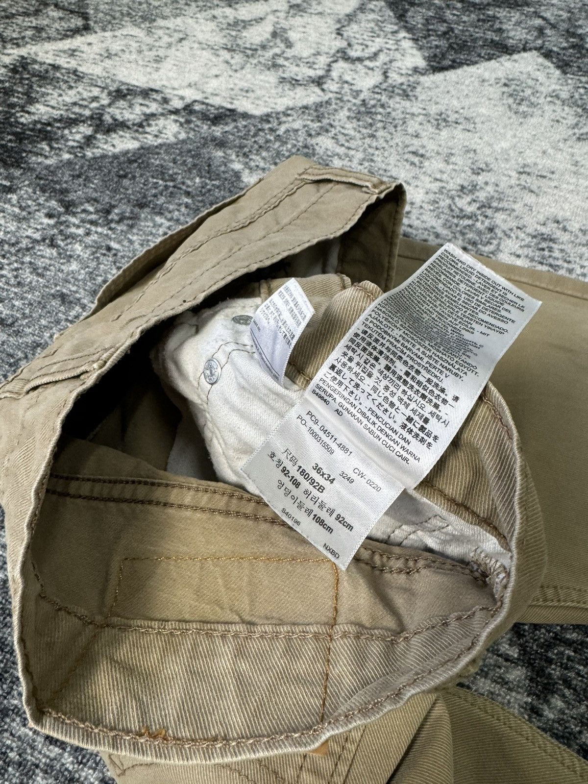 Other Vintage Levis 511 Jeans Beige Pants Baggy Y2K STYLE 90s Size US 36 / EU 52 - 9 Thumbnail