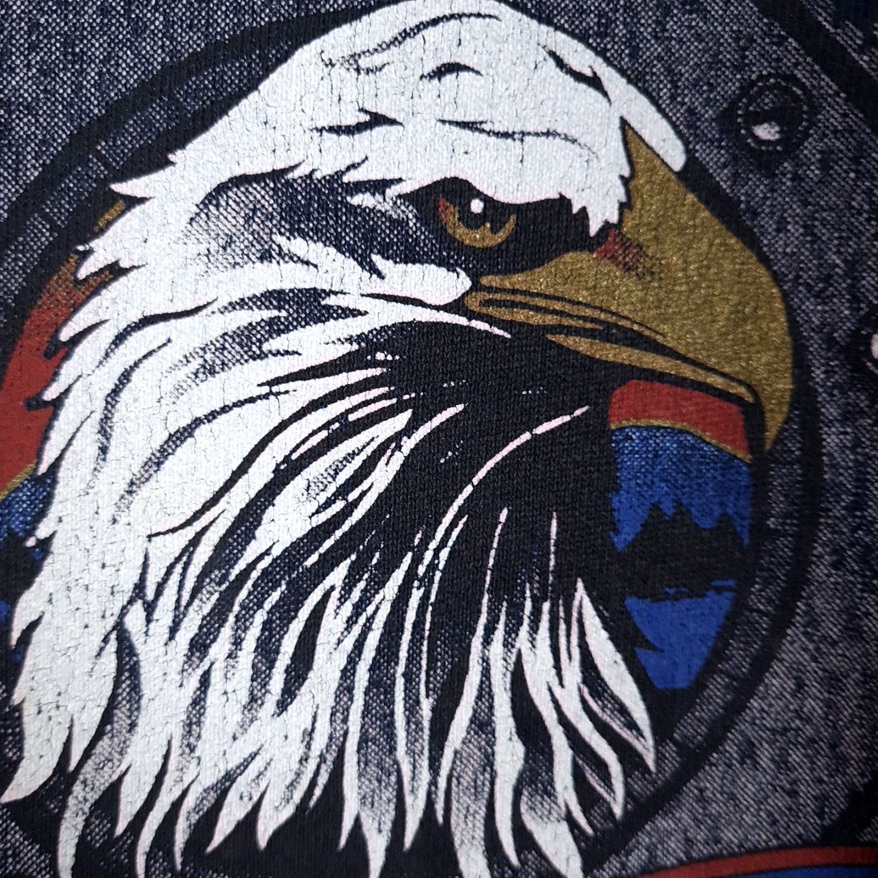 Jerzees VINTAGE Jerzees Sweatshirt Mens XL Blue Eagle Biker Rally 90s Sleeve Hit Size US XL / EU 56 / 4 - 4 Thumbnail