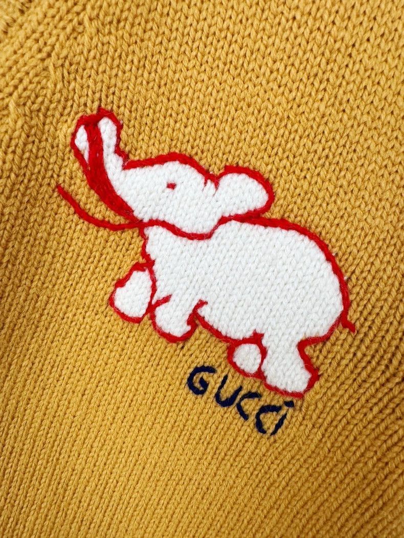Gucci Gucci Wool Sweater Dress with Elephant Embroidery-2505 Size S / US 4 / IT 40 - 3 Thumbnail