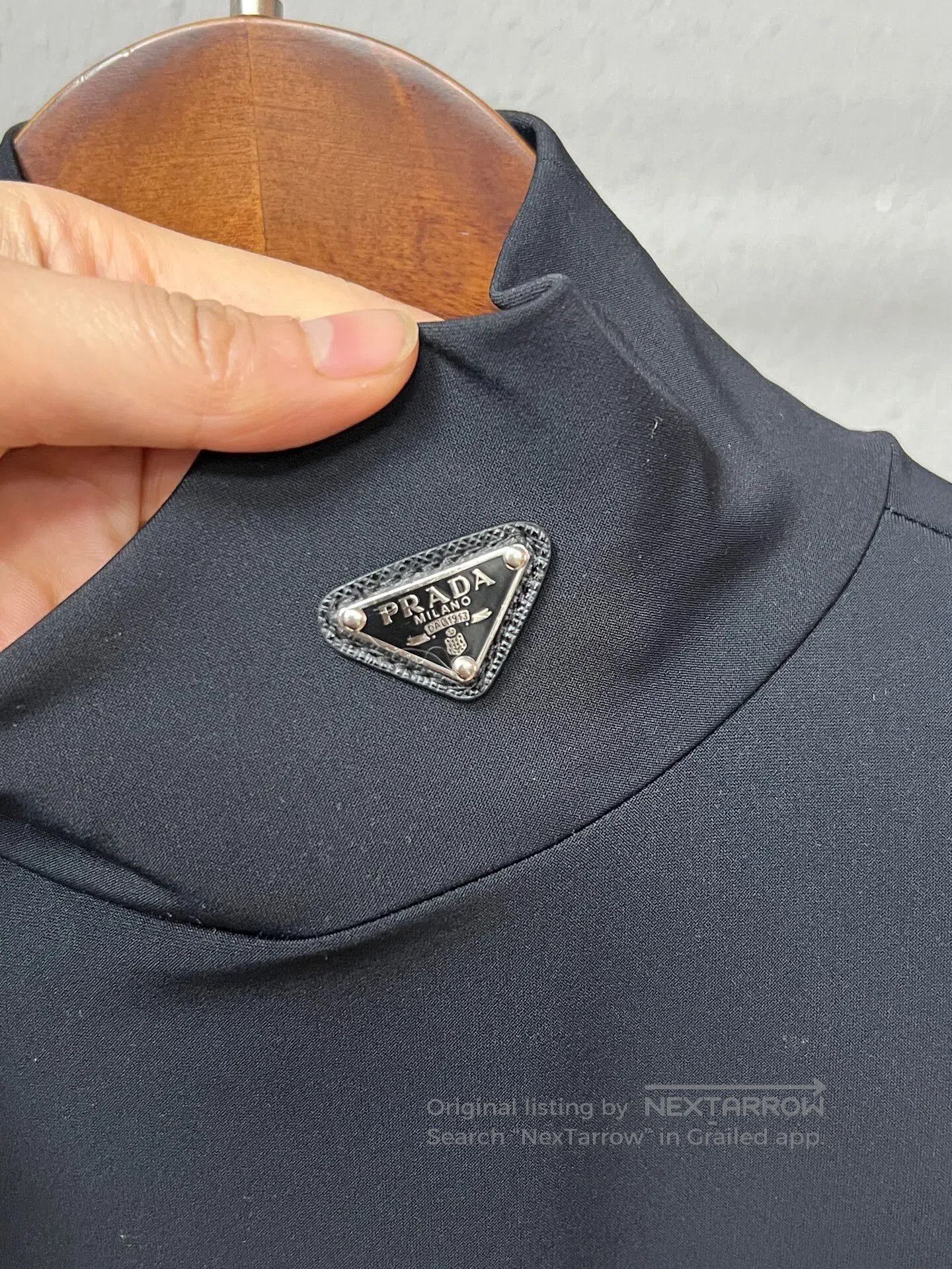 Prada prada black triangle logo bodysuit. Size XS / US 0-2 / IT 36-38 - 3 Thumbnail