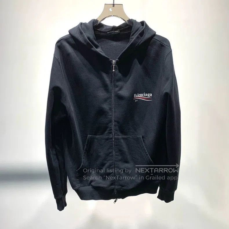 Balenciaga Balenciaga Logo Zip-Up Sweatshirt. Size US M / EU 48-50 / 2 - 1 Thumbnail