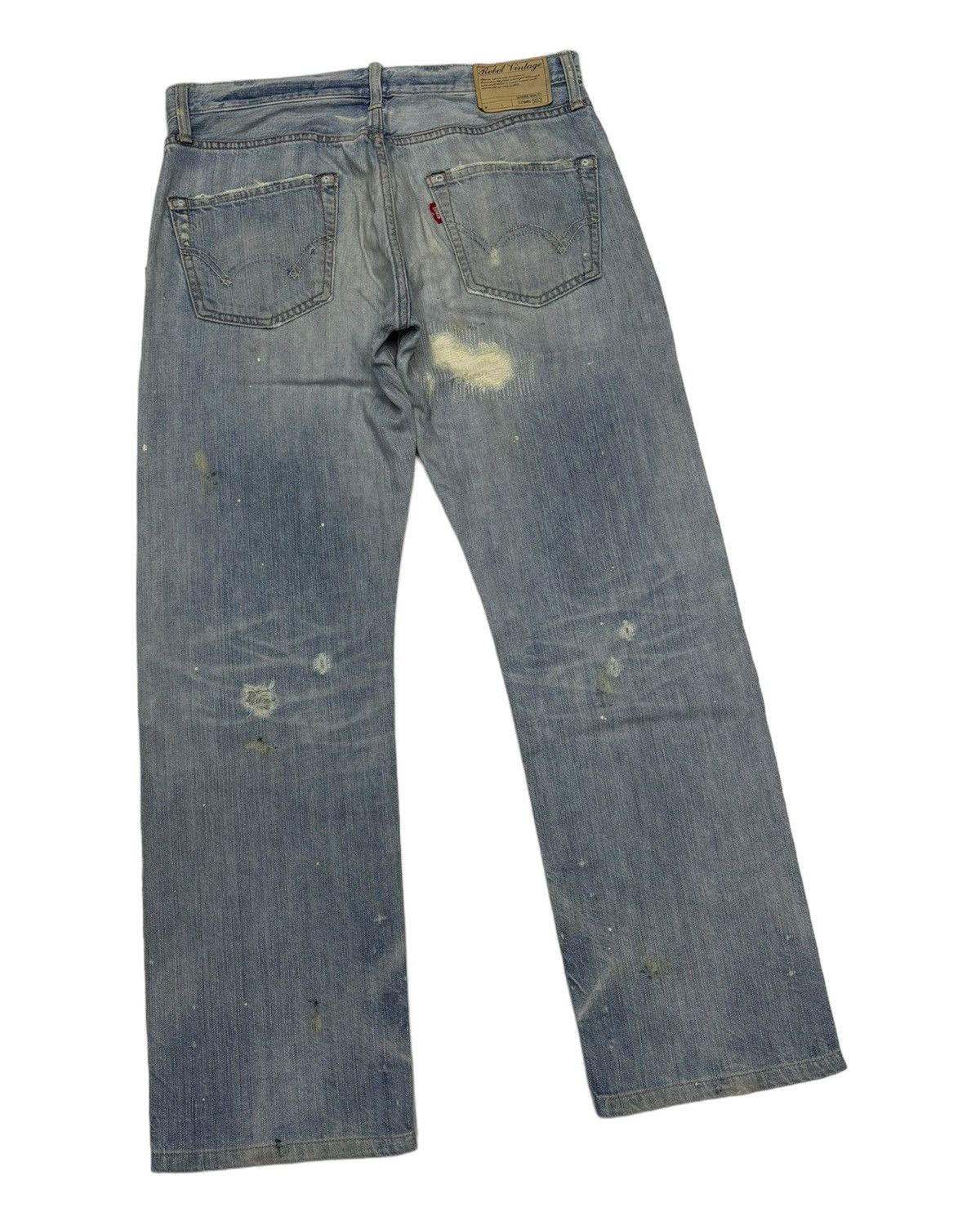 Edwin EDWIN 503 REBEL VINTAGE PATCHWORK DISTRESSED DENIM JEANS Size US 32 / EU 48 - 4 Thumbnail