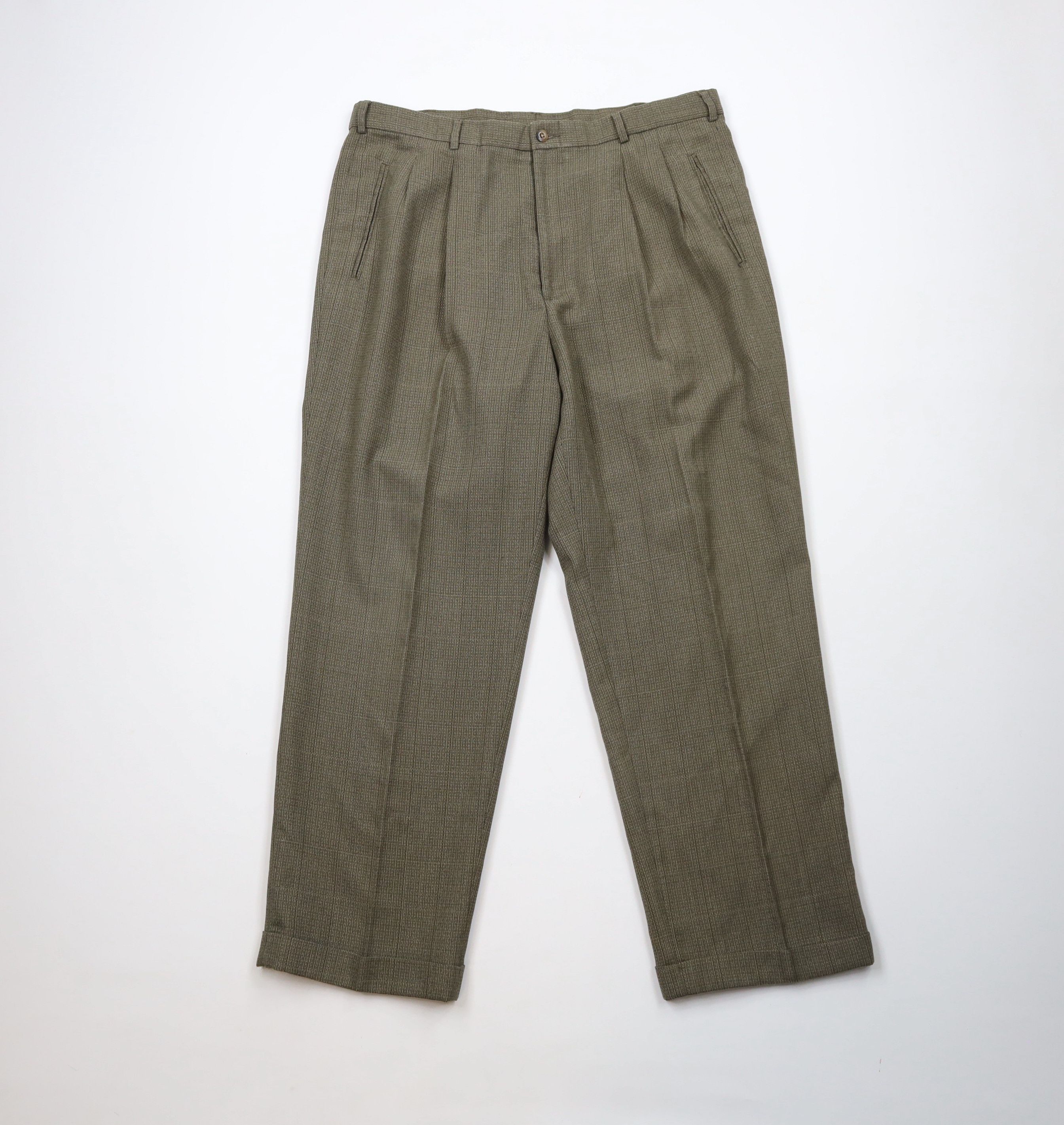 Vintage Vintage 90s Streetwear Wool Blend Wide Leg Chino Pants Size US 36 / EU 52 - 1 Thumbnail