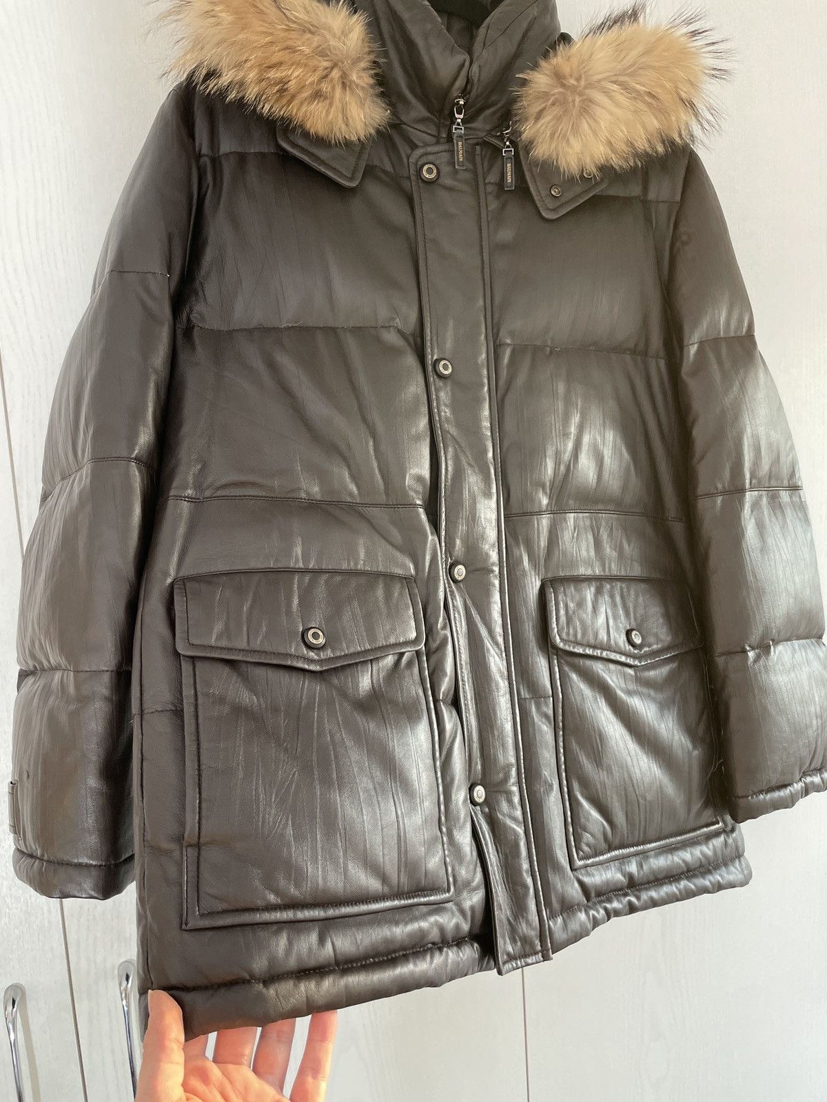 Balmain Balmain Paris Leather Down Puffer Jacket Brown Size US L / EU 52-54 / 3 - 5 Thumbnail