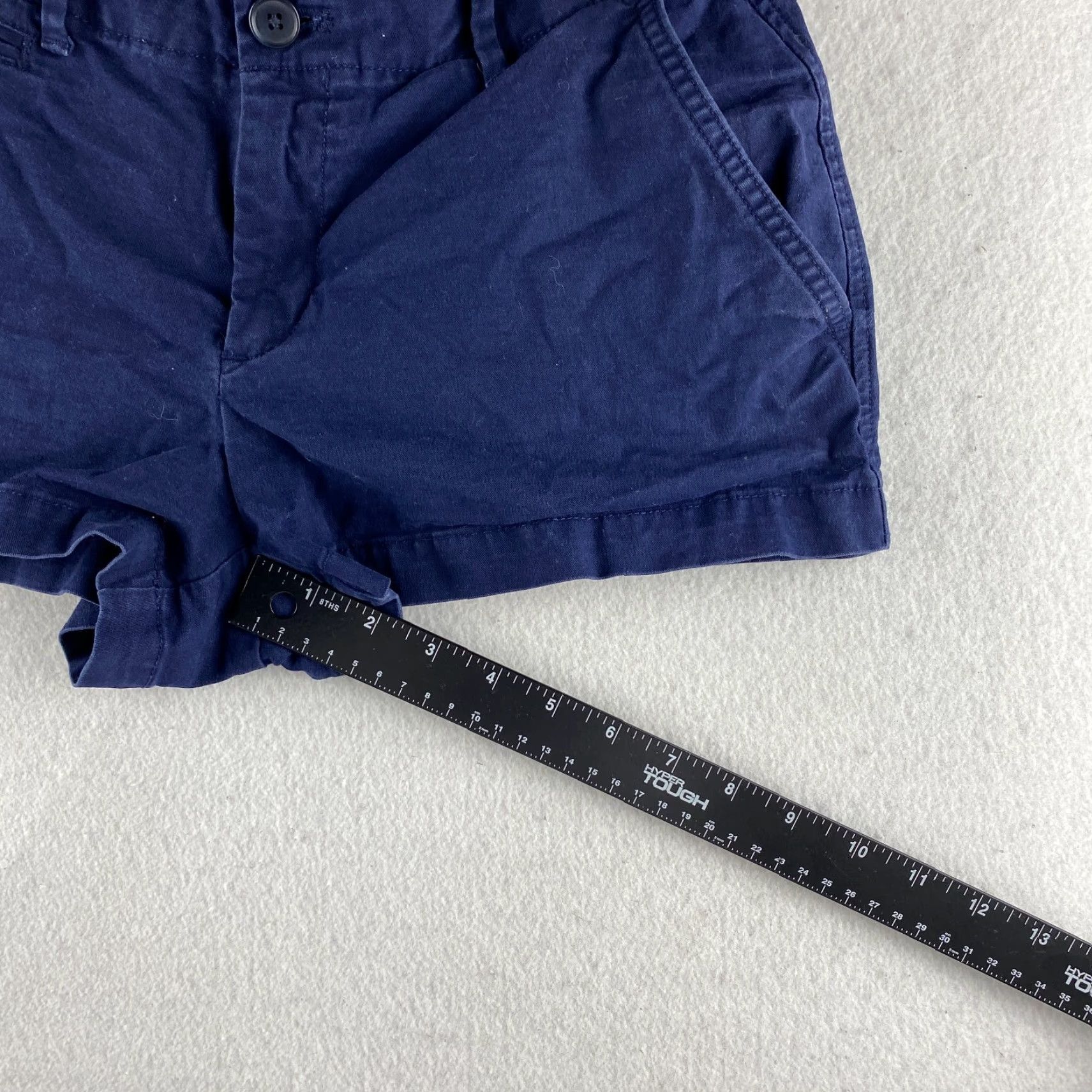 Gap Gap Shorts Womens 02P Blue Chino Shorts Casual Adult Petite 28in Blue Cotton Spandex Pocket Slant Pockets Regular Rise 2in Inseam Summer Autumn Womens Size 26" / US 2 / IT 38 - 5 Thumbnail
