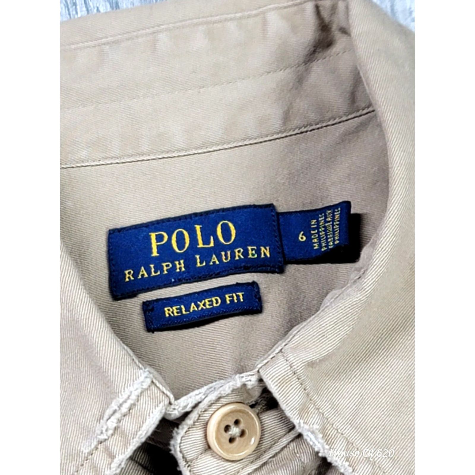 Polo Ralph Lauren Polo Ralph Lauren Womens Military Surplus Twill Beige Button Up Shirt 6 Type K-1 Size M / US 6-8 / IT 42-44 - 7 Thumbnail