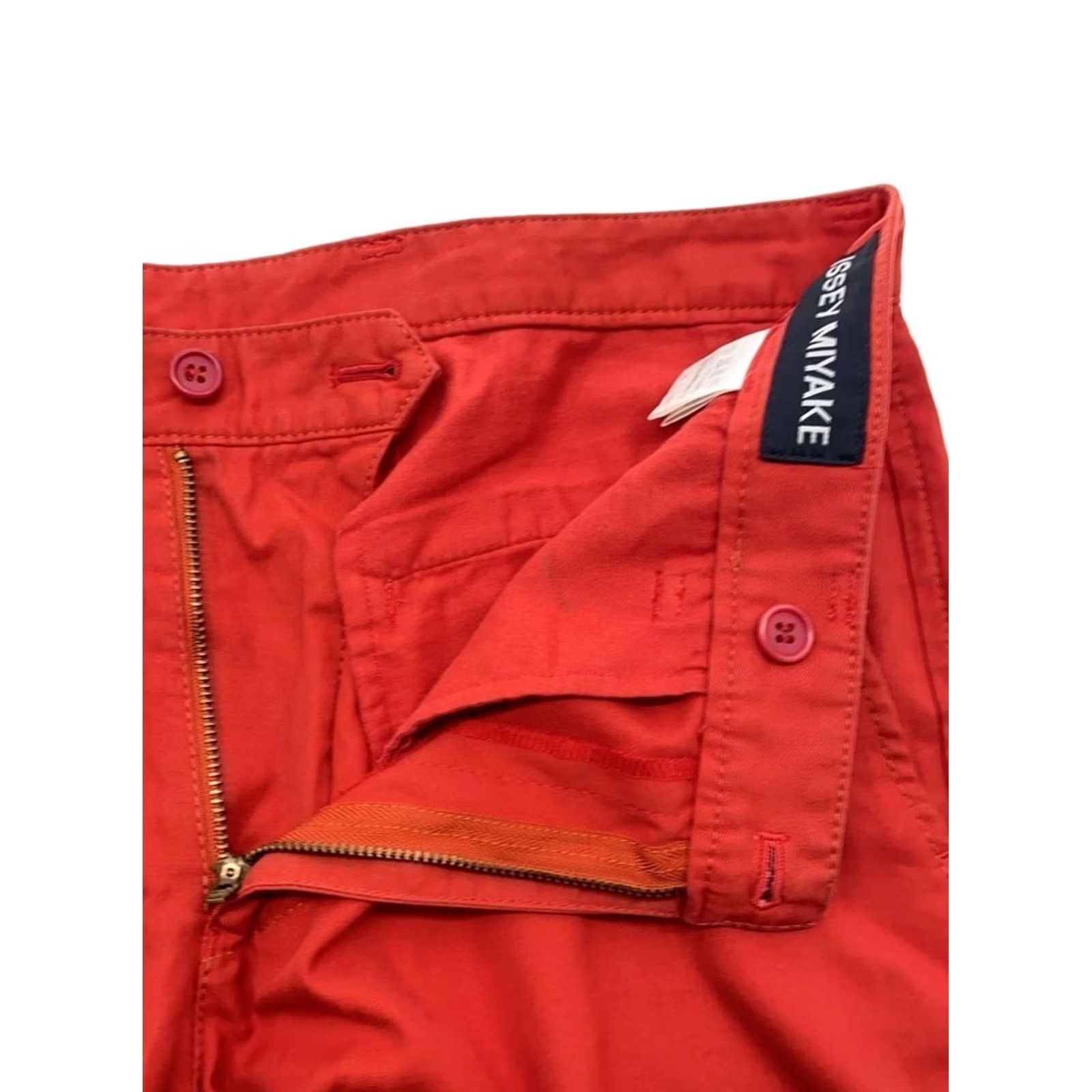 Issey Miyake ISSEY MIYAKE Pants Size 2 Red Cotton Straight Casual Men's good condition Size US 31 - 3 Thumbnail