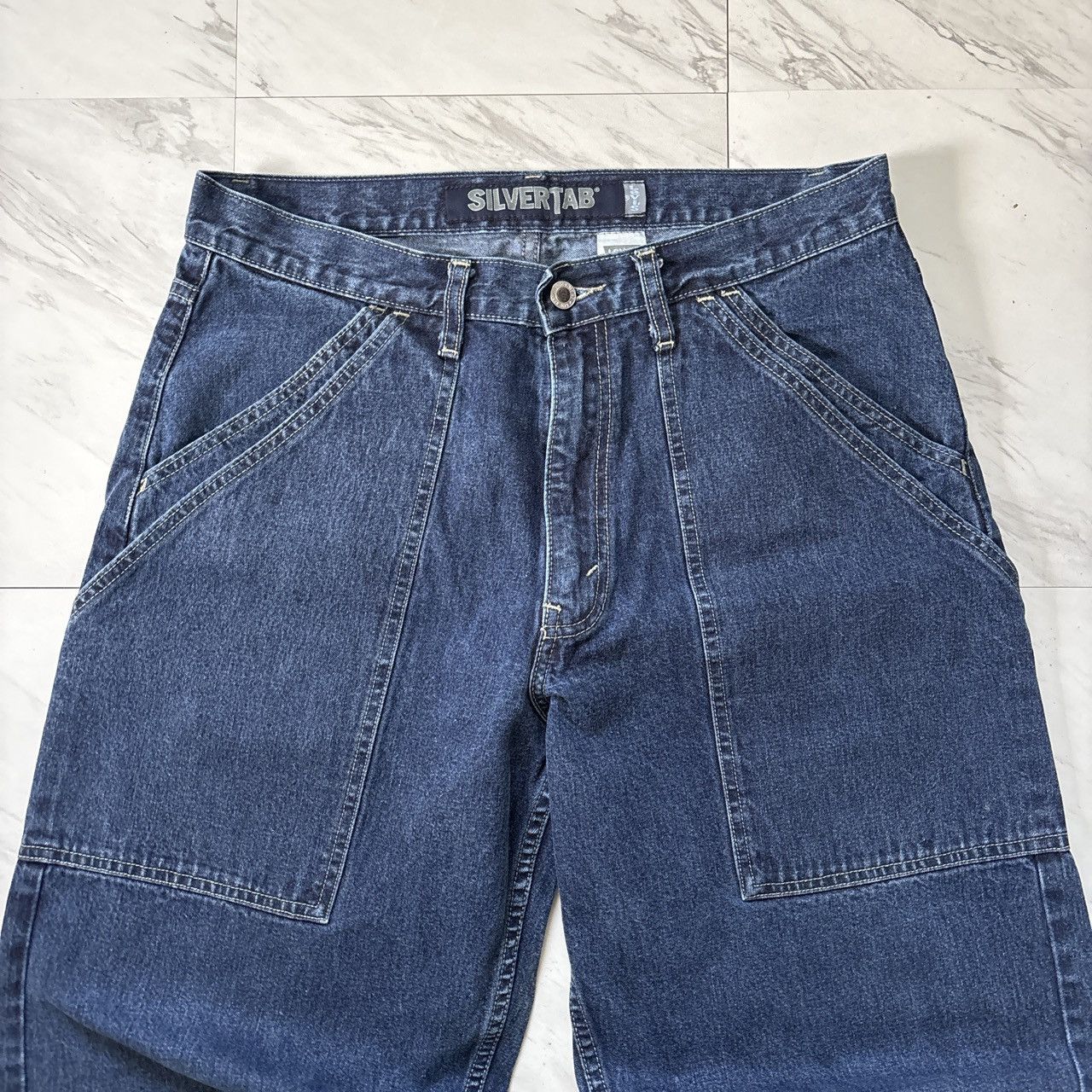 Levi's Vintage Levis Silver Tab Carpenter Baggy Jeans Size US 32 / EU 48 - 3 Thumbnail