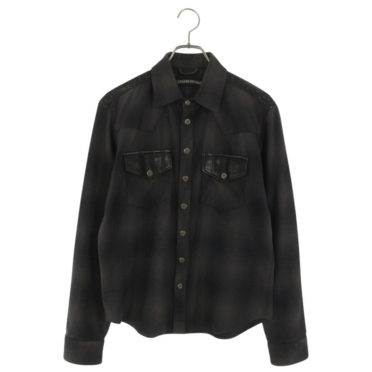 Chrome Hearts Western Button Cross Long Sleeve Shirt