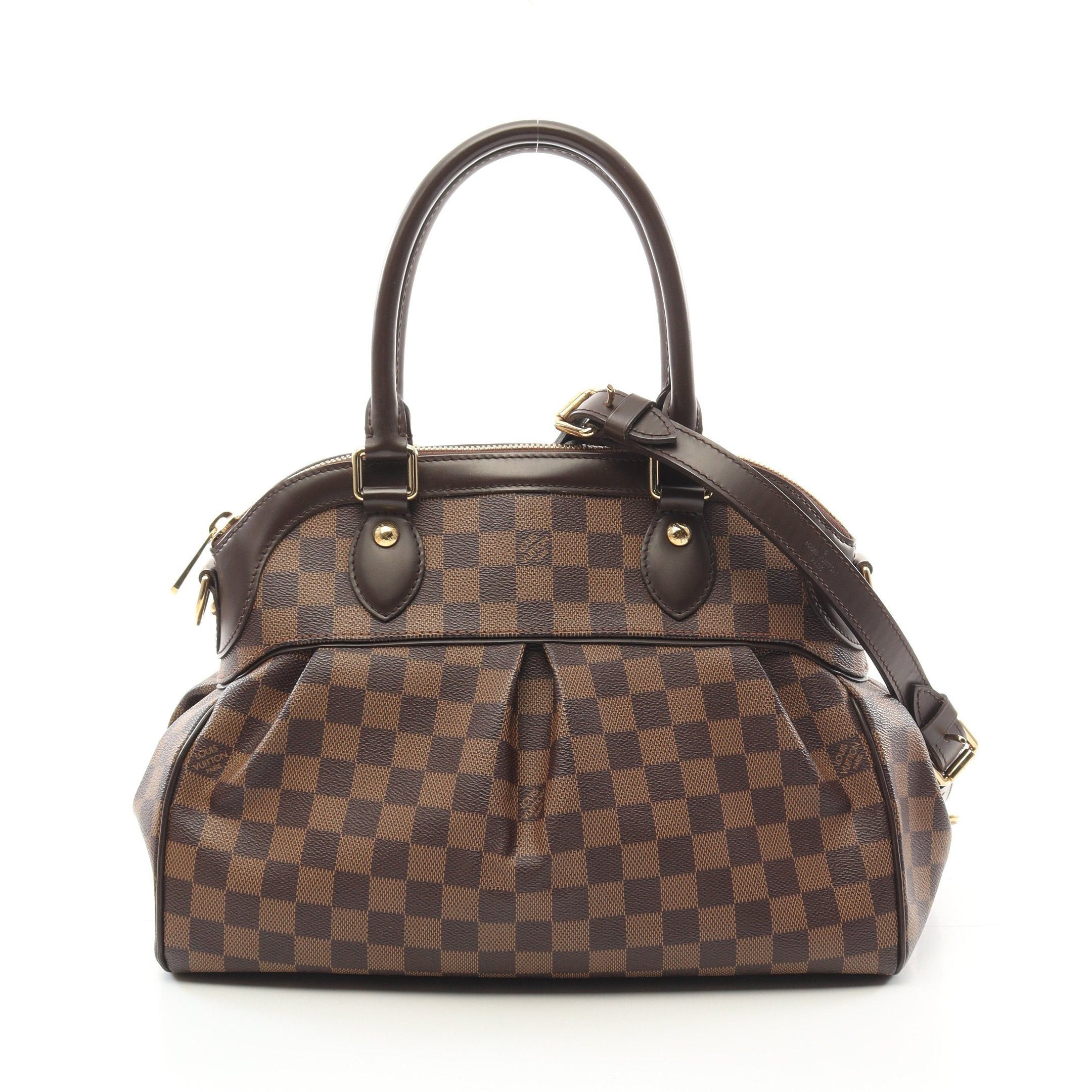 Louis Vuitton Louis Vuitton Trevi Pm Damier Ebene Handbag Leather Brown Size ONE SIZE - 1 Thumbnail