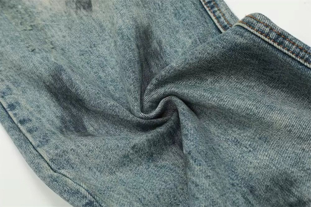 Designer × Vintage Washed Design Straight Dirty y2k jeans Size US 30 / EU 46 - 12 Thumbnail