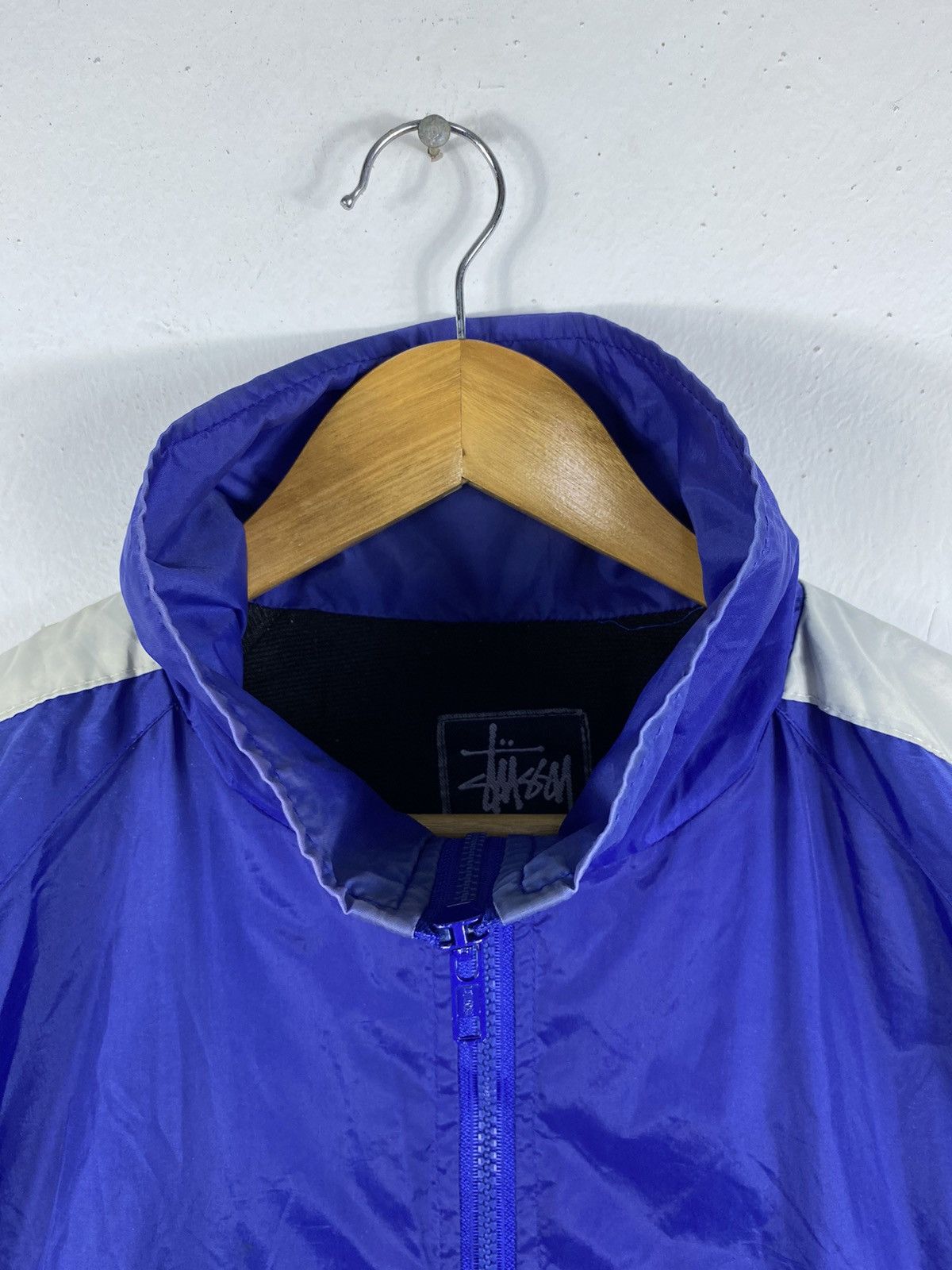 Stussy VTG 90s Stussy Big Logo Embroidery Windbraker Zipper Jacket Size US XL / EU 56 / 4 - 5 Thumbnail