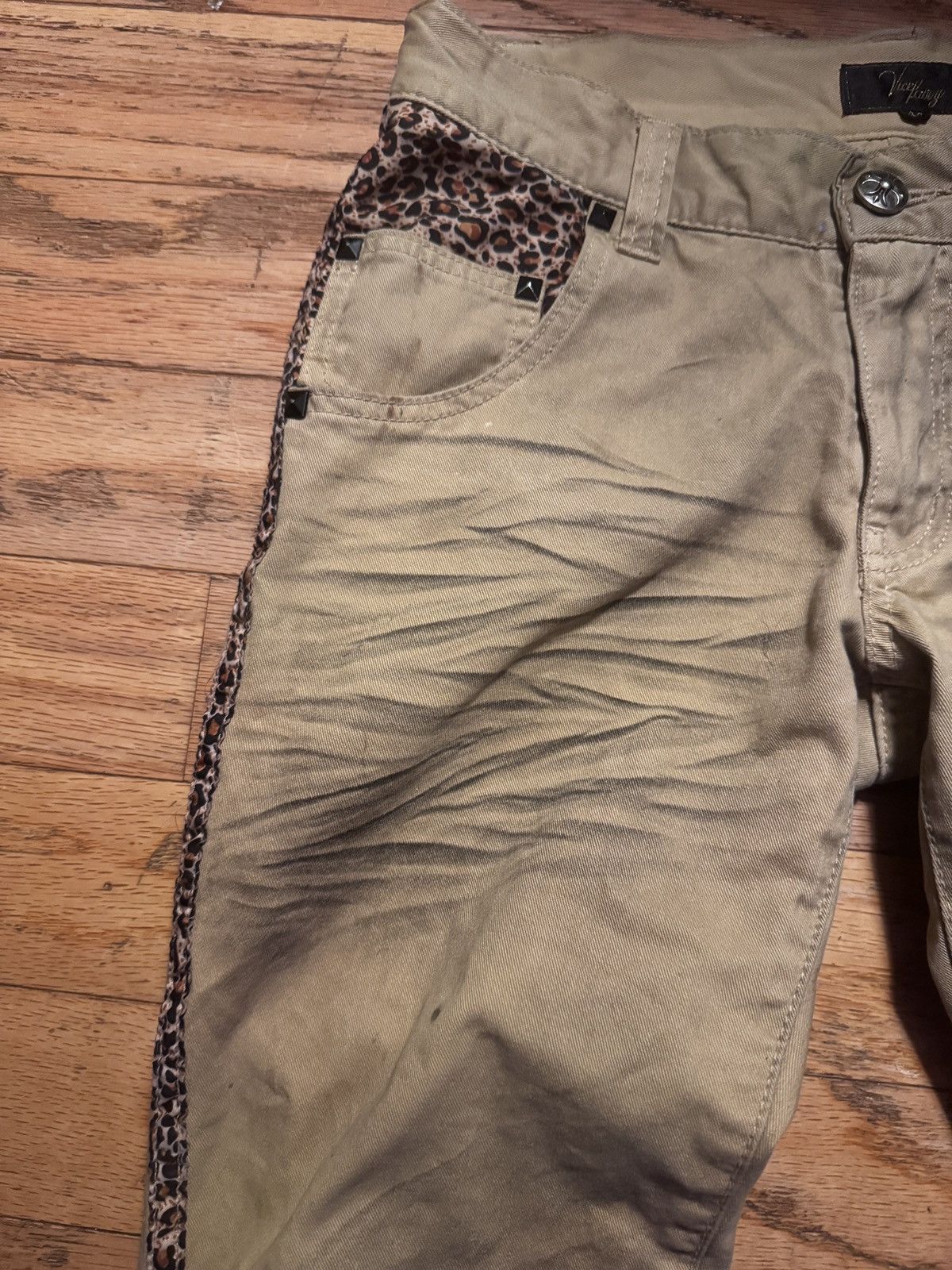Japanese Brand Vice Fairy Leopard Print Bootcut Pants Size US 29 - 4 Thumbnail