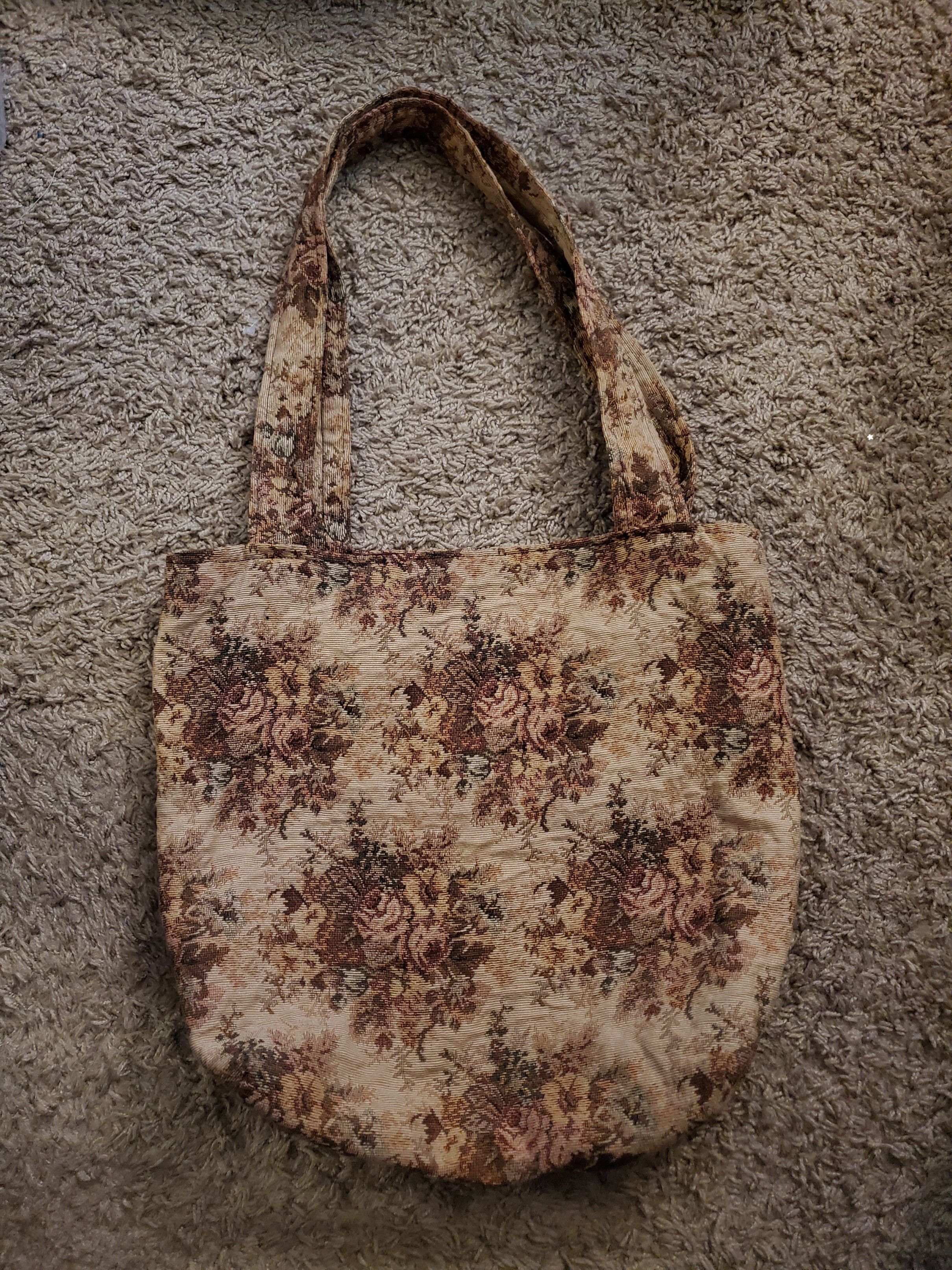 Vintage Vintage Large Floral Tapestry Tote Bag Size ONE SIZE - 1 Thumbnail