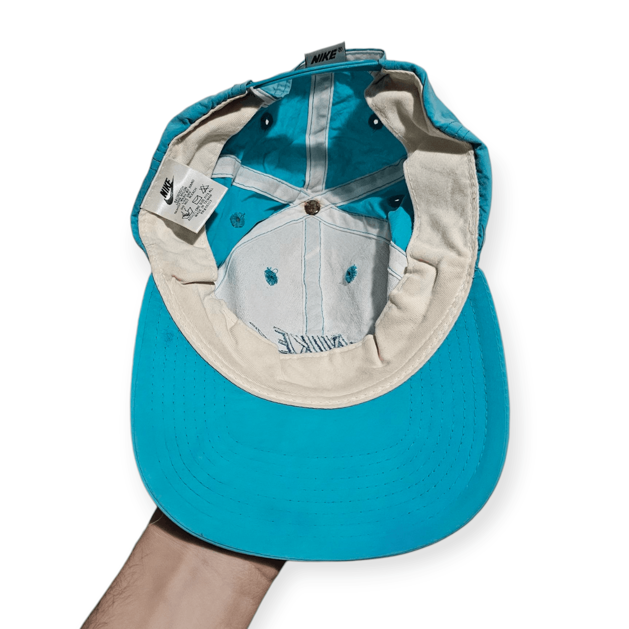 Nike Nike 80's Nylon Baby Blue Hat Size ONE SIZE - 5 Thumbnail