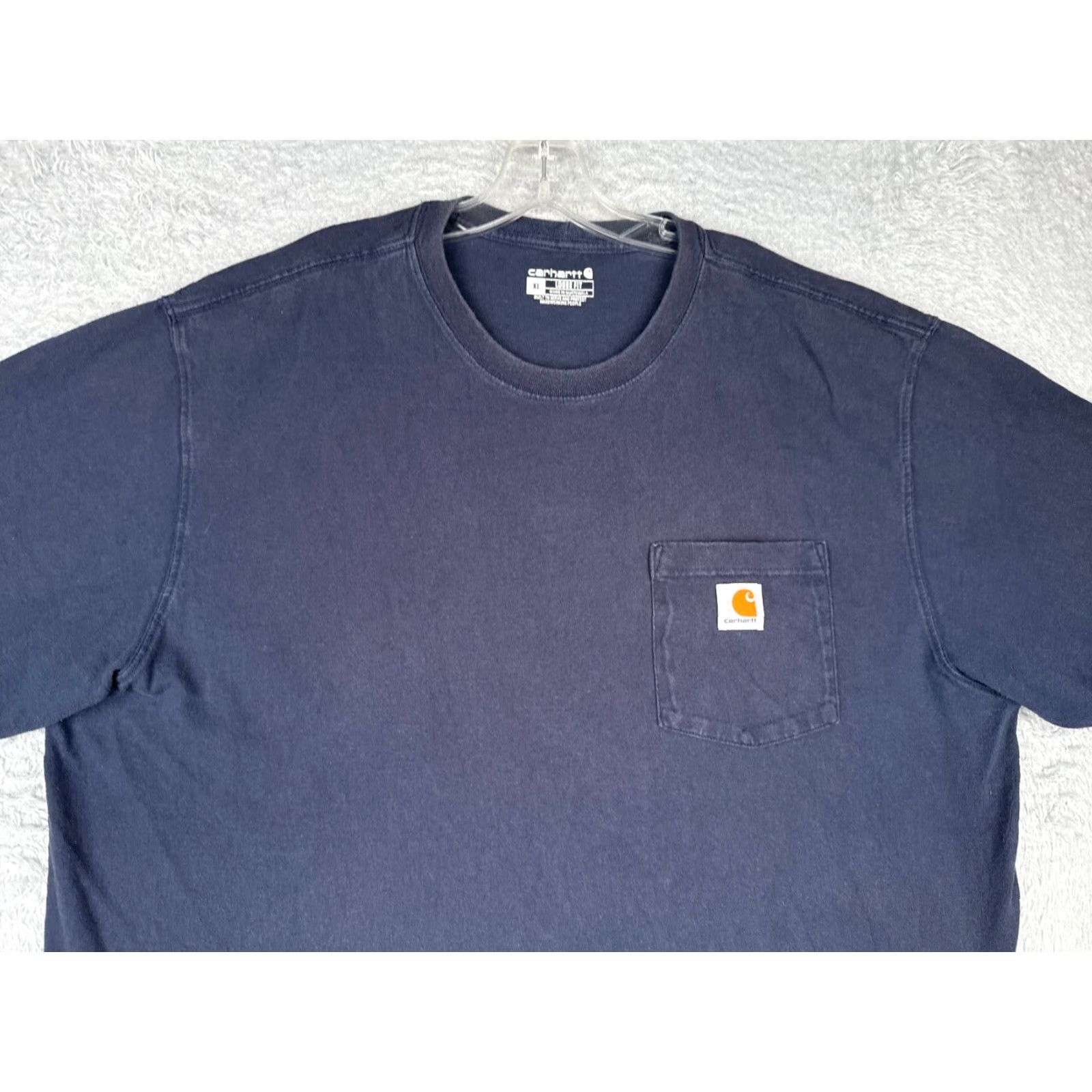 Carhartt Carhartt Shirt Men XL Navy Blue Short Sleeve Crew Neck Pocket 100% Cotton Size US XL / EU 56 / 4 - 4 Thumbnail