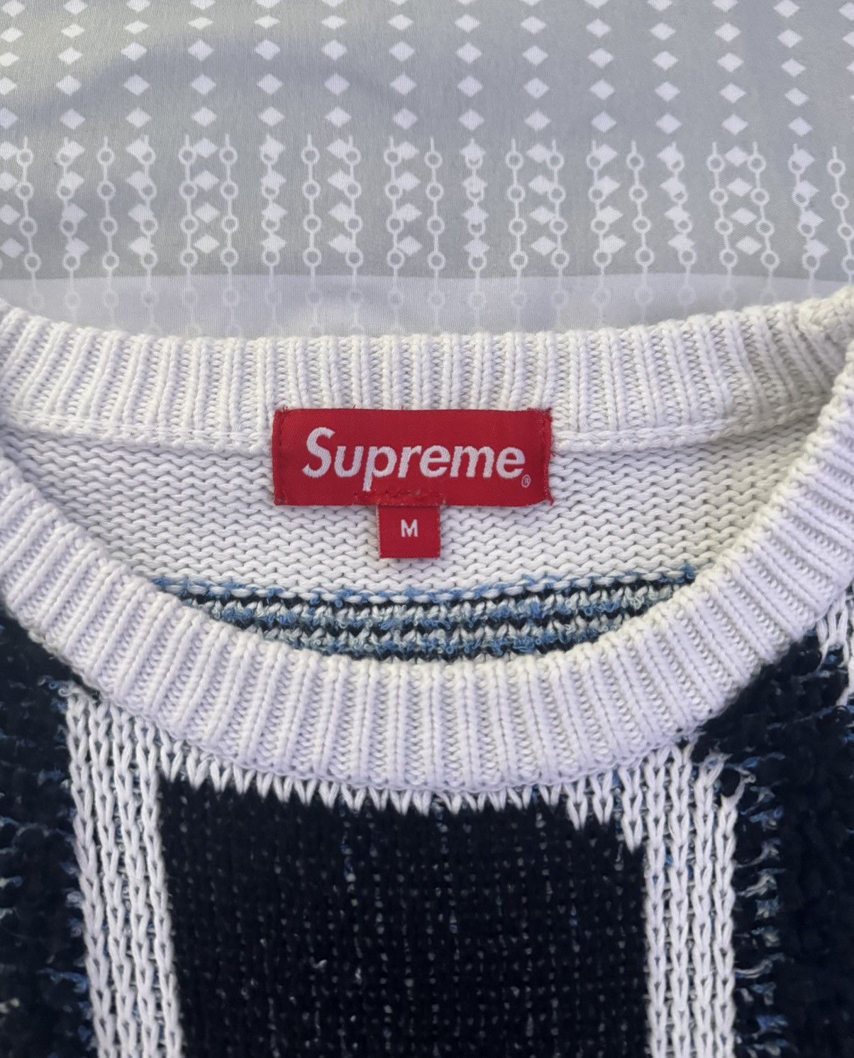 Supreme Supreme Chenille Logo Sweater White Size US M / EU 48-50 / 2 - 2 Thumbnail