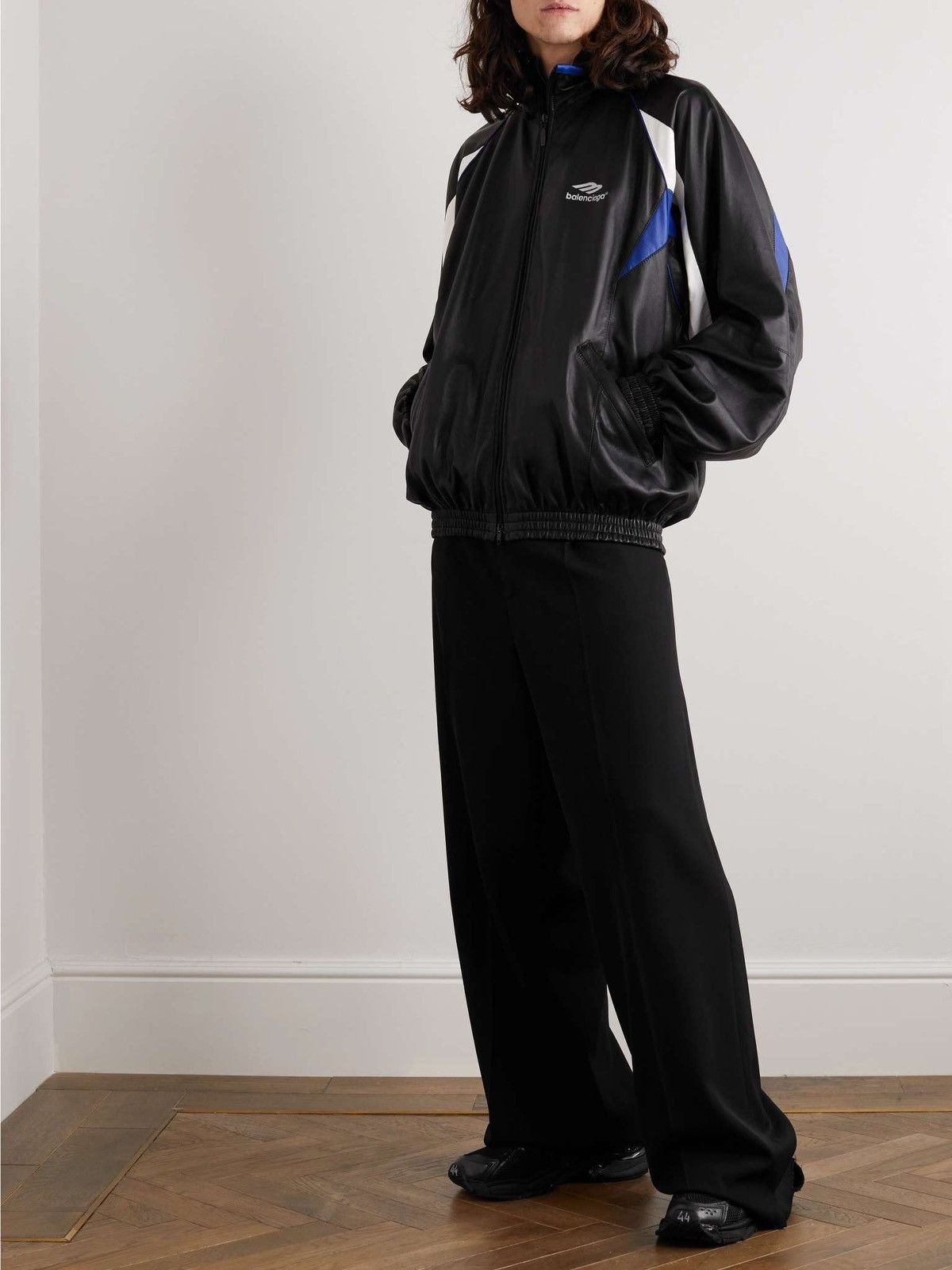 Balenciaga Balenciaga 3b Sports Icon Leather Jacket Size US XL / EU 56 / 4 - 2 Thumbnail