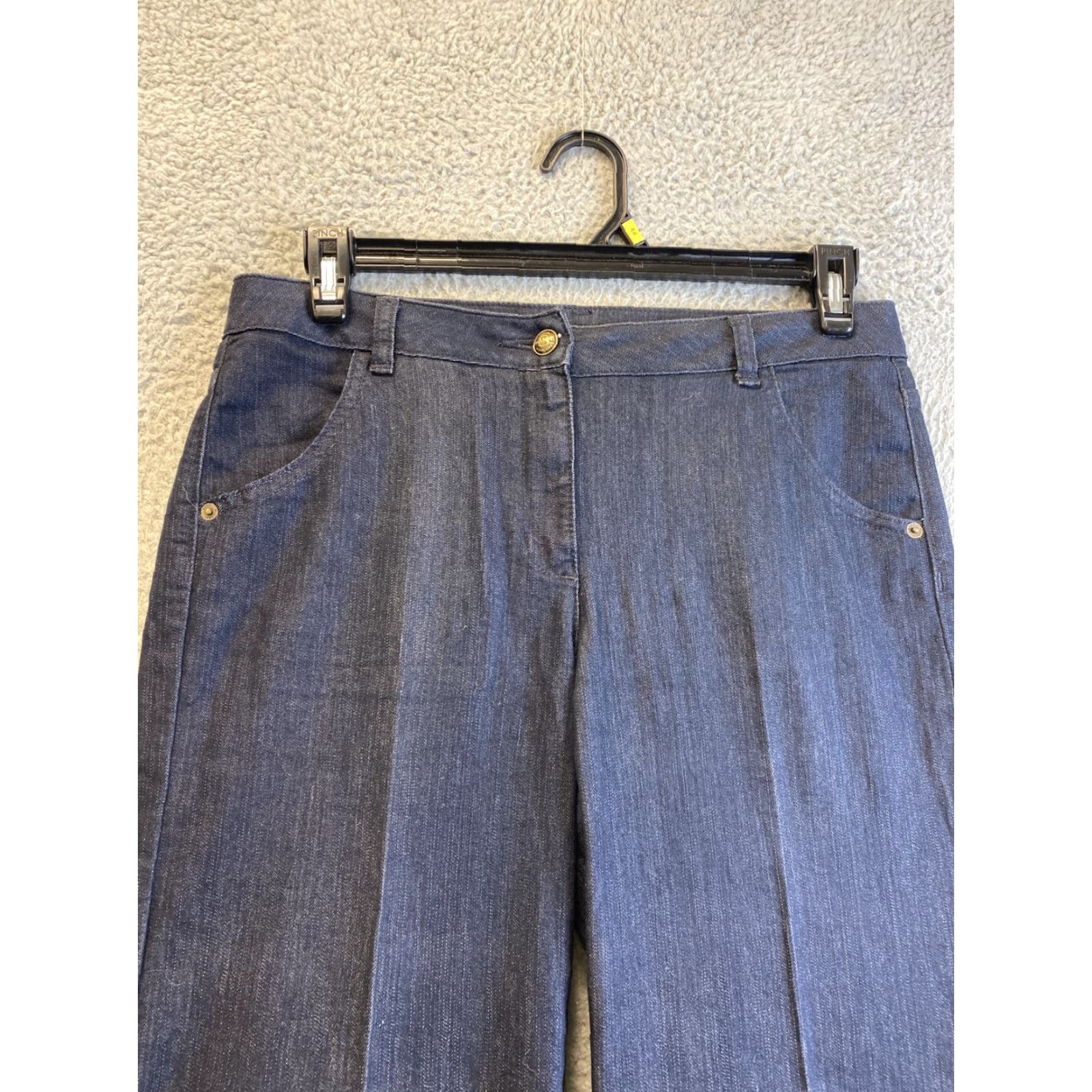 Michael Kors MICHAEL KORS Modern Trouser Jeans Women’s Size 8 Black Dark Wash Wide Leg Size 30" / US 8 / IT 44 - 4 Thumbnail