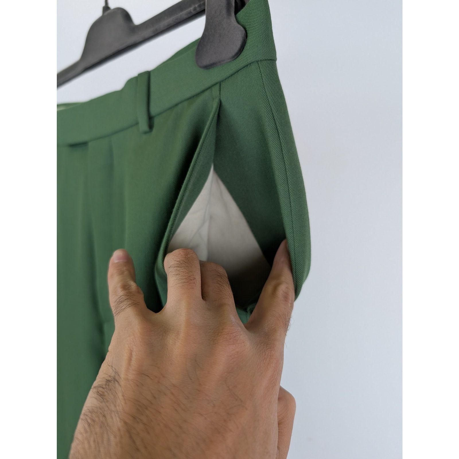 Gucci o1rshd1 Q:2/ Aria Pant English Wool Gabardine Pants in Green Size US 32 / EU 48 - 5 Thumbnail
