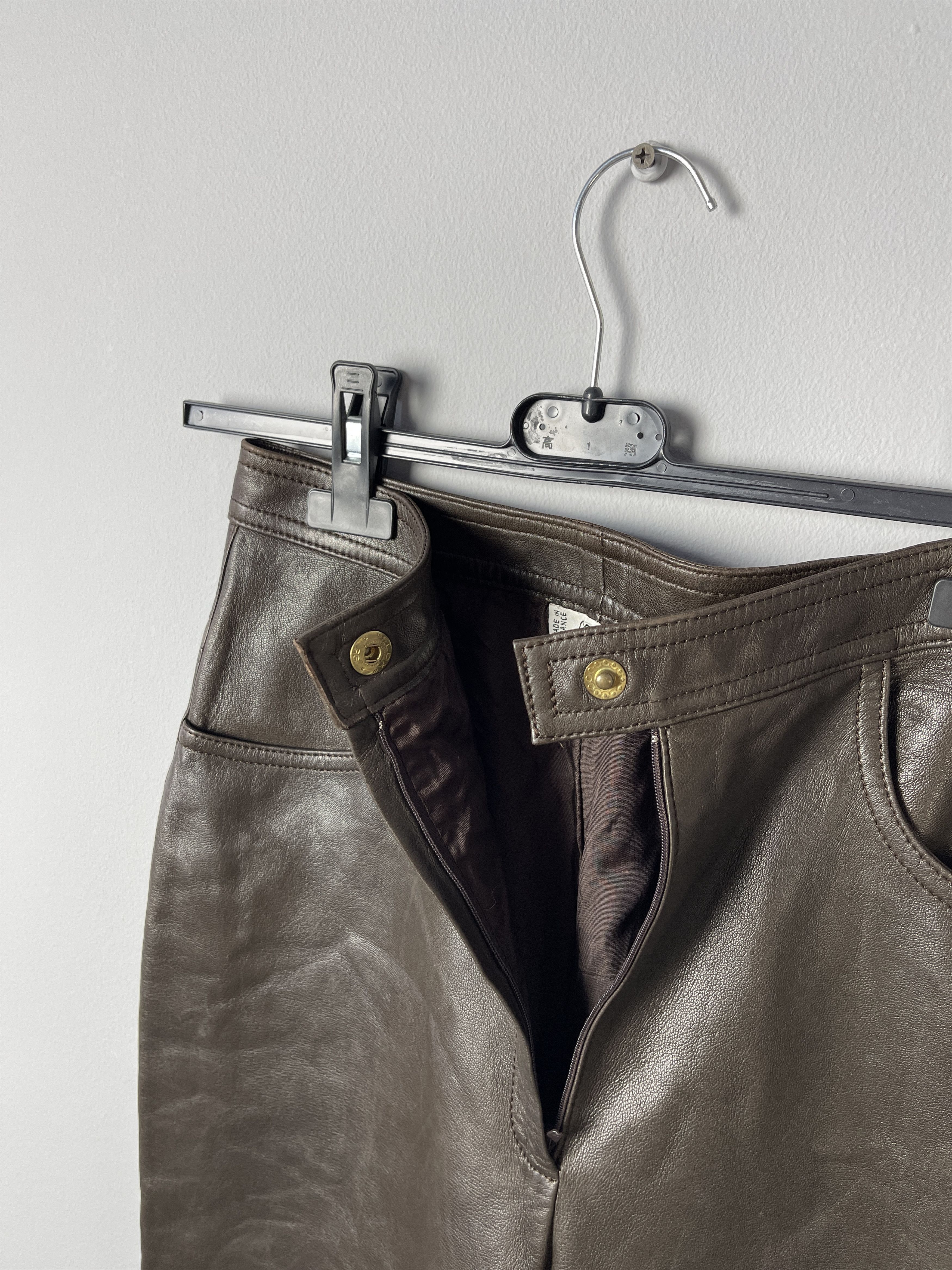 Celine Celine Vintage Cuir Leather Pants Size 30" / US 8 / IT 44 - 7 Thumbnail