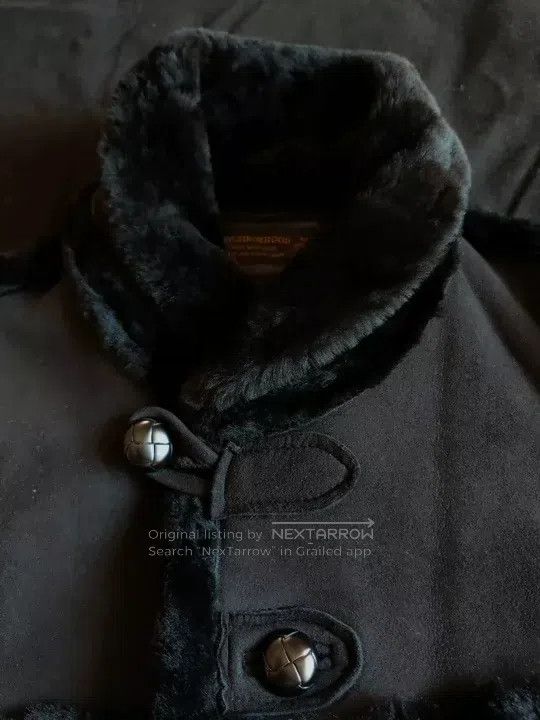 Neighborhood Neighborhood Luxury Fur Lined Leather Jacket, Pure Black, Size US S / EU 44-46 / 1 - 3 Thumbnail