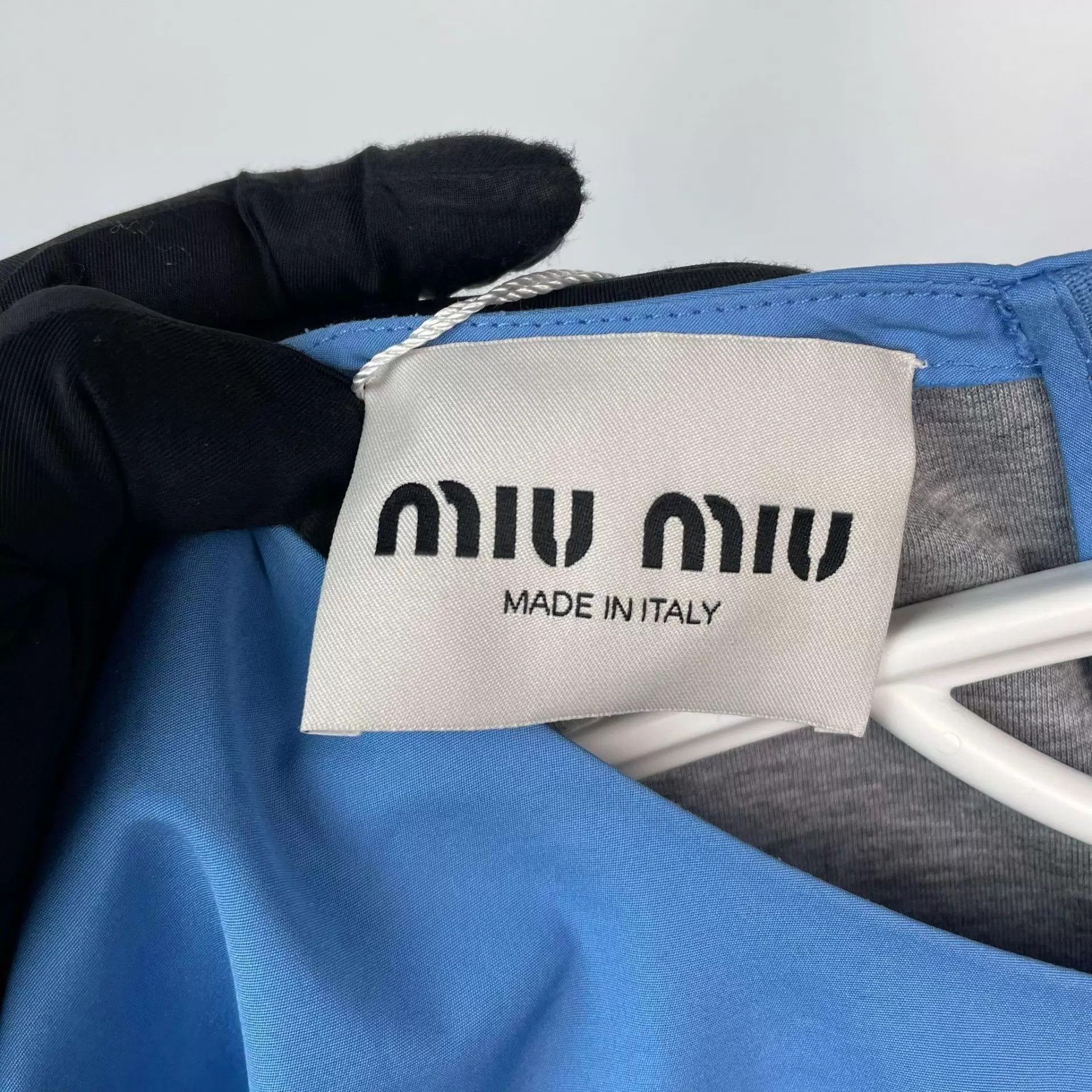 Miu Miu MIU MIU Women's Cotton Blue 40 Dress 260318SCTYQ05 Size S / US 4 / IT 40 - 6 Thumbnail