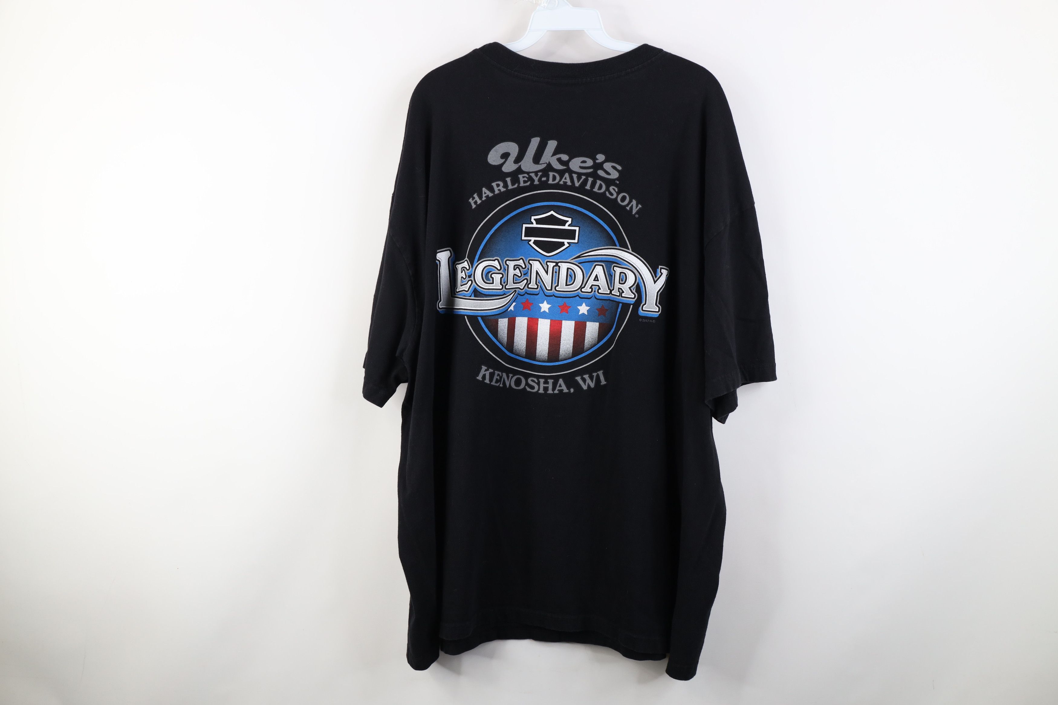 Harley Davidson Vintage Y2K Harley Davidson Flag Motorcycle T-Shirt USA Size US XXL / EU 58 / 5 - 12 Thumbnail