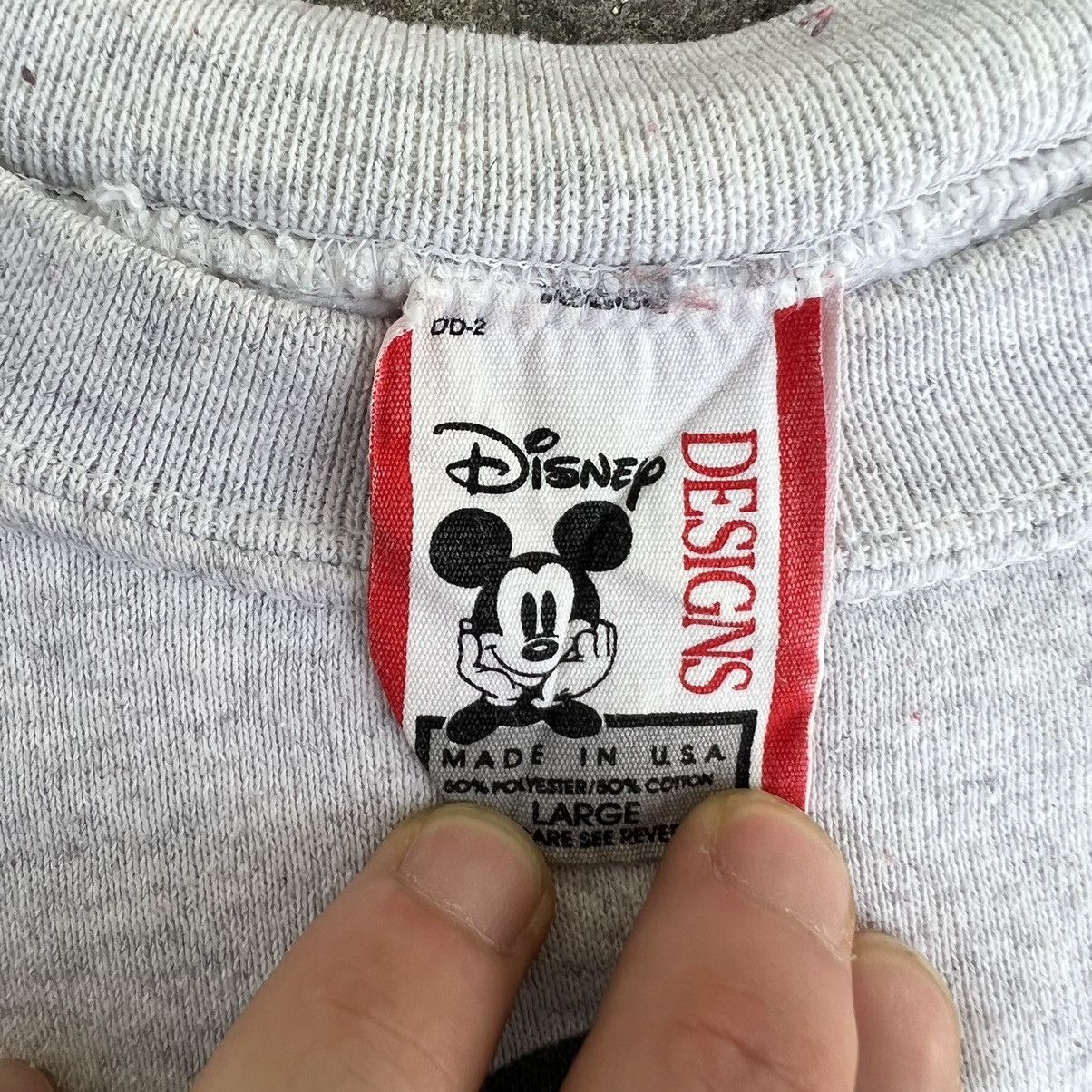 Mickey Mouse × Vintage Vintage 90s Mickey mouse grey sweatshirt Size US S / EU 44-46 / 1 - 5 Thumbnail