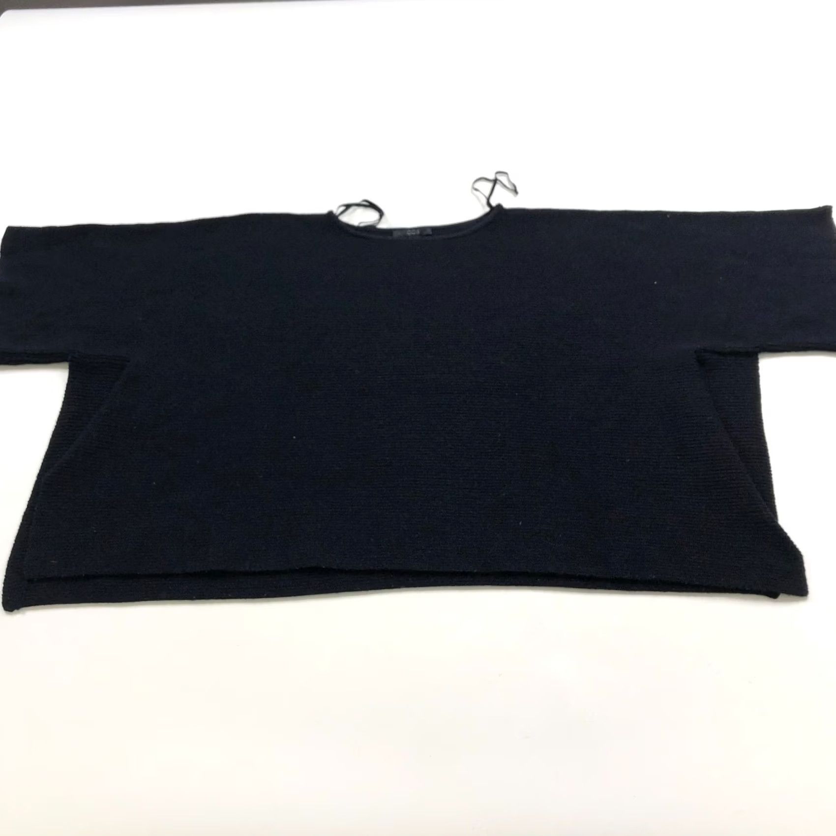Cos COS Boxy Women's Small Boat Neck Pullover Sweater Ribbed Black Size S / US 4 / IT 40 - 4 Thumbnail