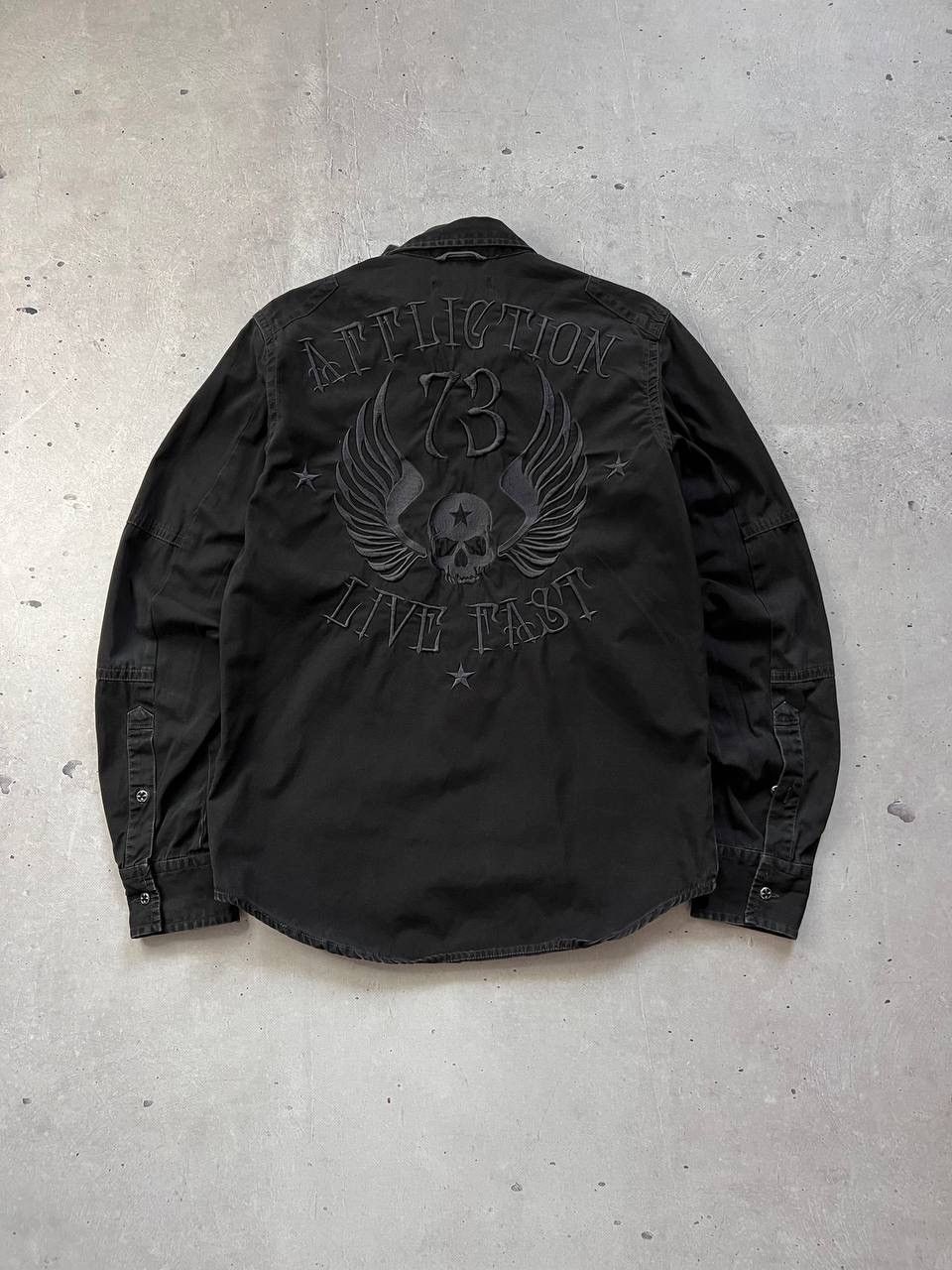 Affliction × Vintage Affliction 73 Live Fast Black Premium Shirt Vintage Y2K Size US S / EU 44-46 / 1 - 5 Thumbnail