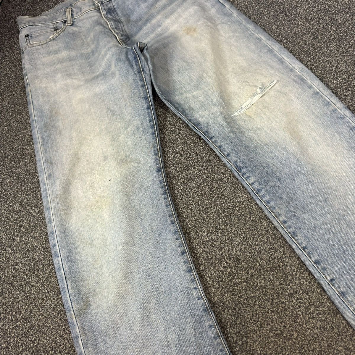 Undercover × Uniqlo 🔥🇯🇵 Vintage 90s Japanese Denim Uniqlo Faded Distressed Jeans Size US 34 / EU 50 - 4 Thumbnail