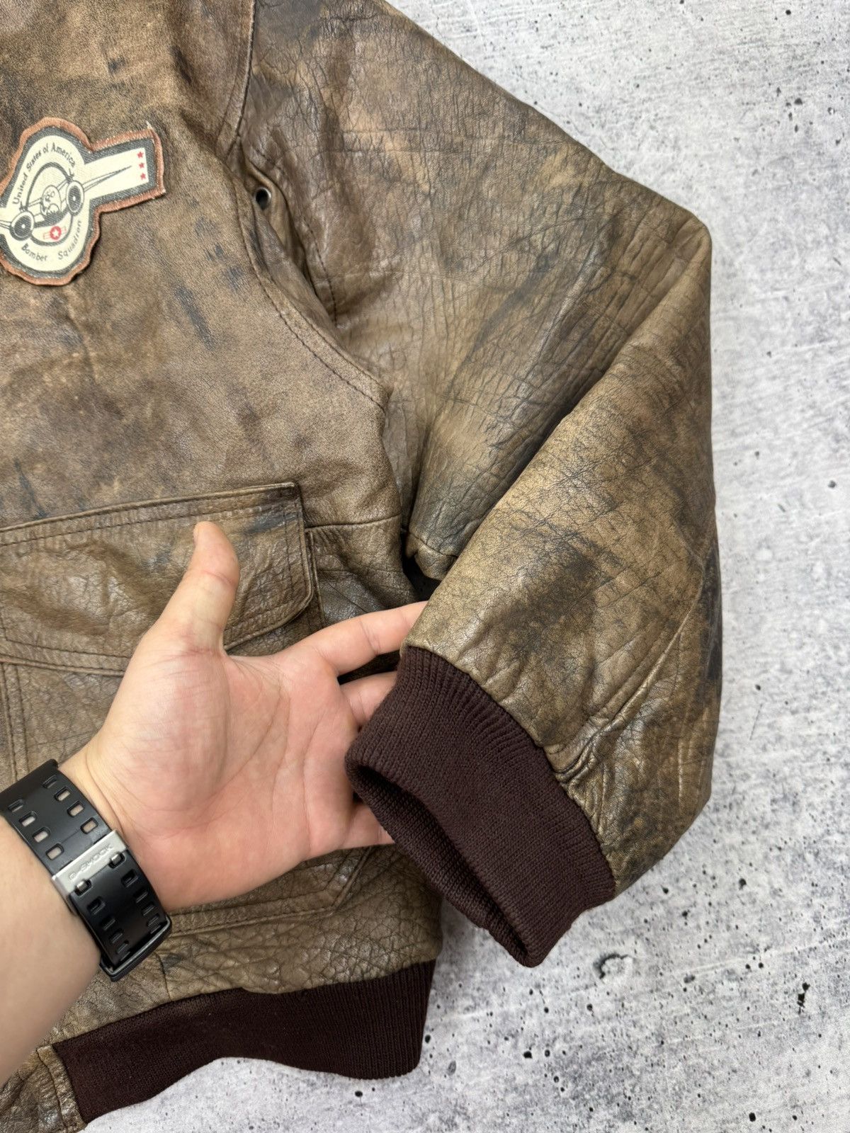 Genuine Leather Genuine Leather Top Gun Aviator USA Vintage Leather Jacket Size US L / EU 52-54 / 3 - 9 Thumbnail