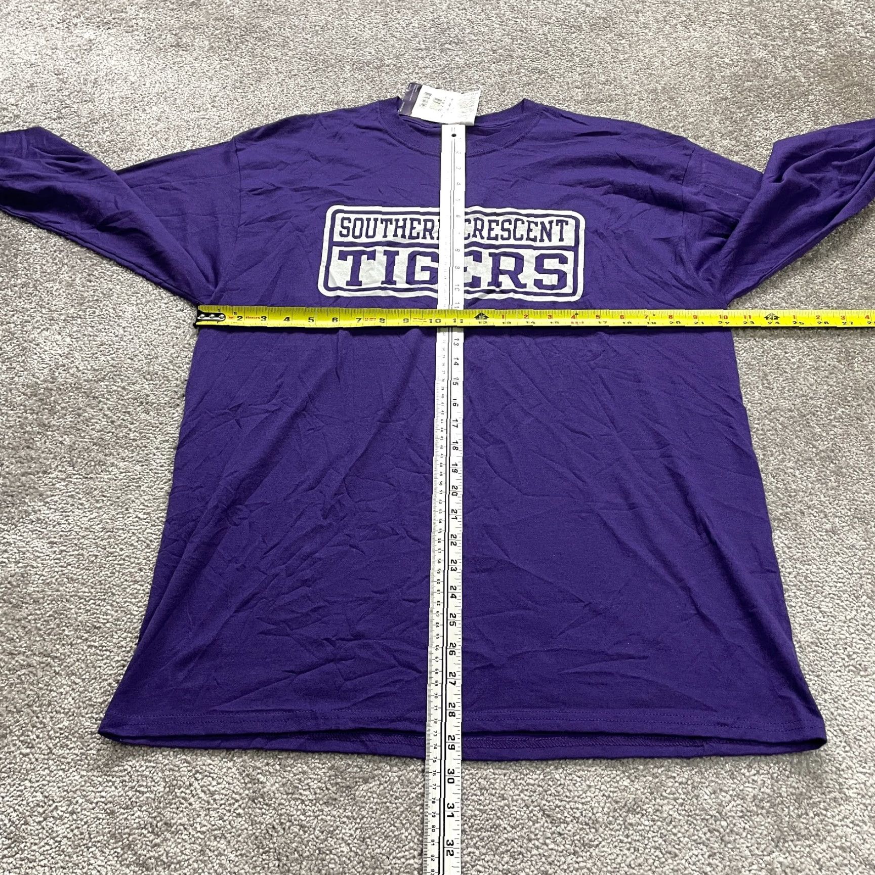 Jerzees Jerzees Heavyweight T-Shirt Mens XL Purple Regular Fit Long Sleeve Crew Neck NWT New Vintage: No Size US XL / EU 56 / 4 - 7 Thumbnail