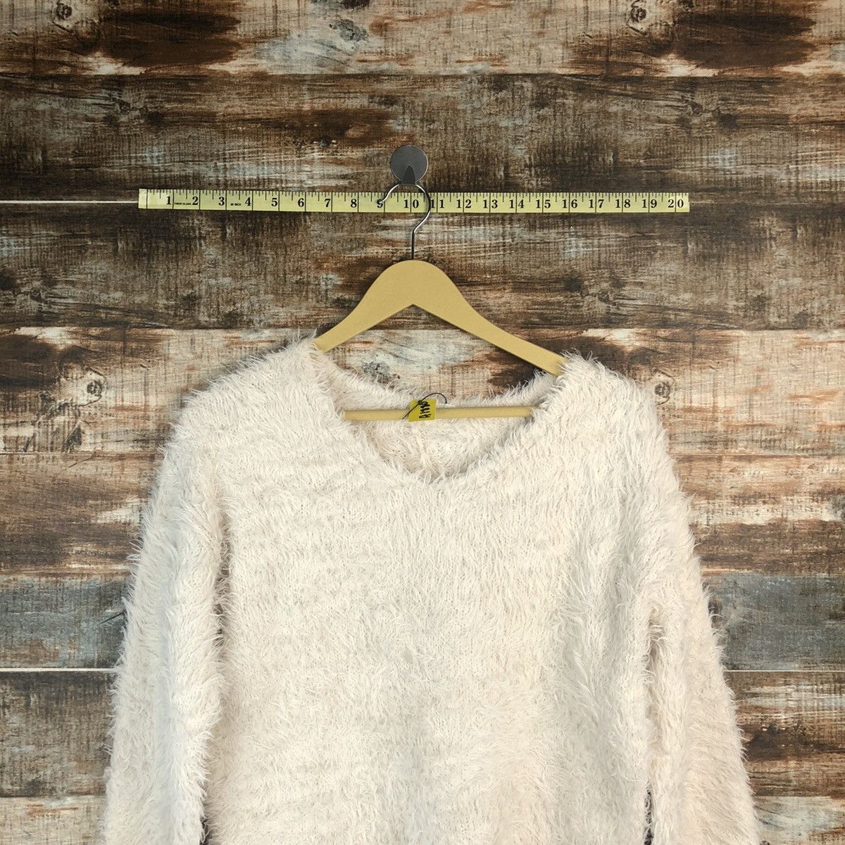 GU × Homespun Knitwear GU Japan White Mohair shaggy fur Knitwear #A1880 Size S / US 4 / IT 40 - 2 Thumbnail